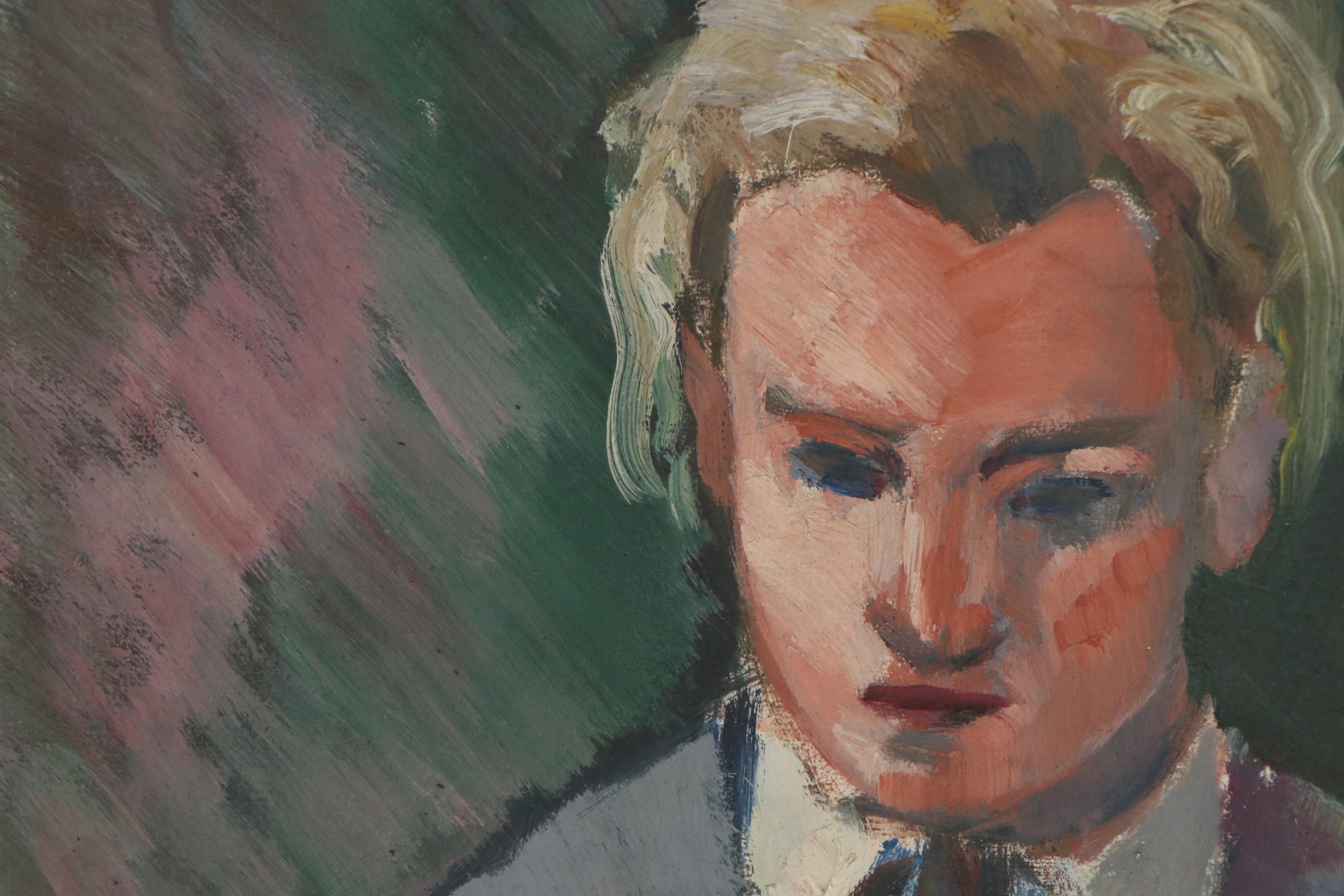 Thomas Brownell Eldred Oil Painting "Study," Mid-20th Century