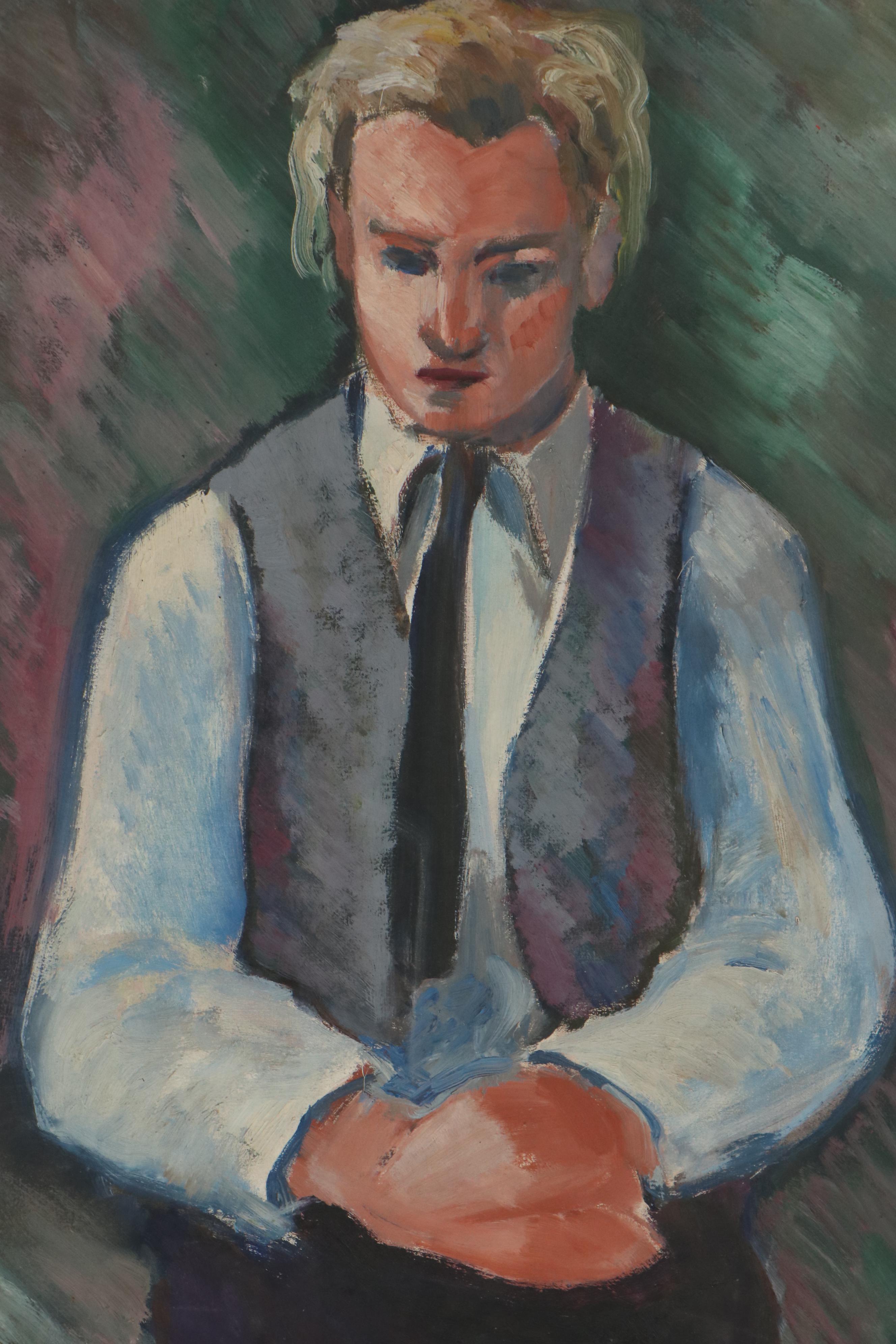 Thomas Brownell Eldred Oil Painting "Study," Mid-20th Century