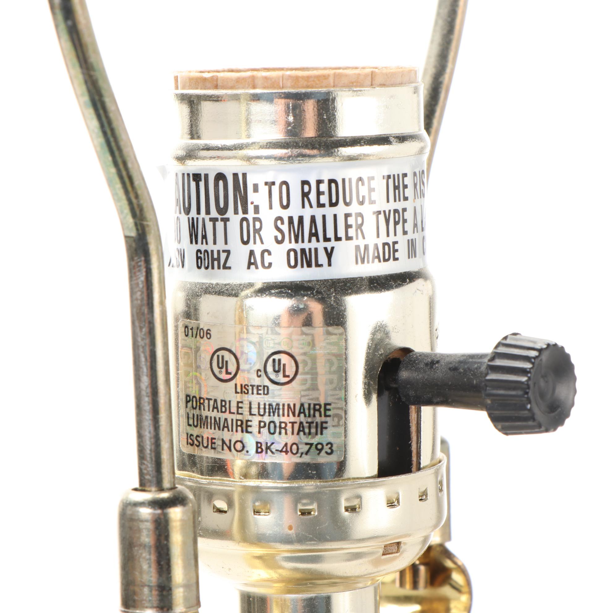 Patinated Tang Style Horse Table Lamp with Ultrasuede Lamp Shade