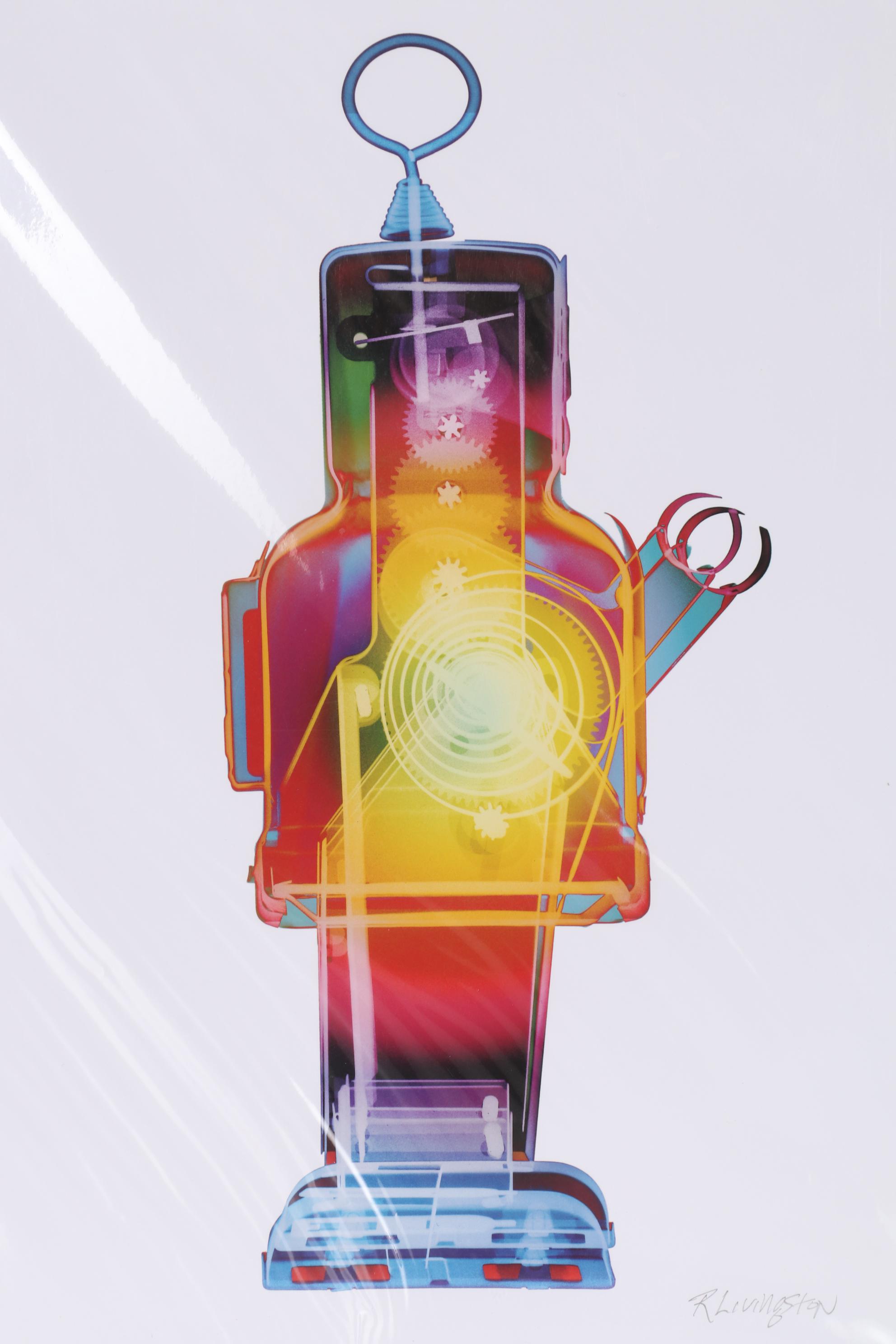 Roy Livingston Giclée of Colorized X-Ray of Toy Robot