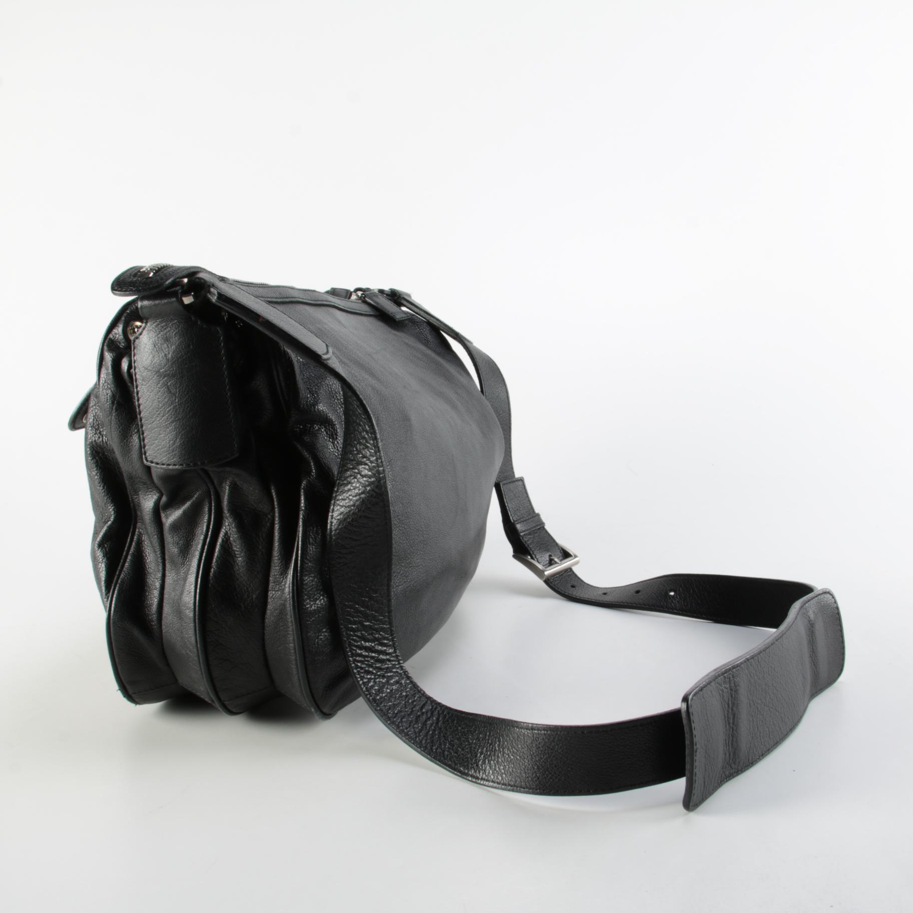 Prada Two-Way Shoulder Bag in Black Leather