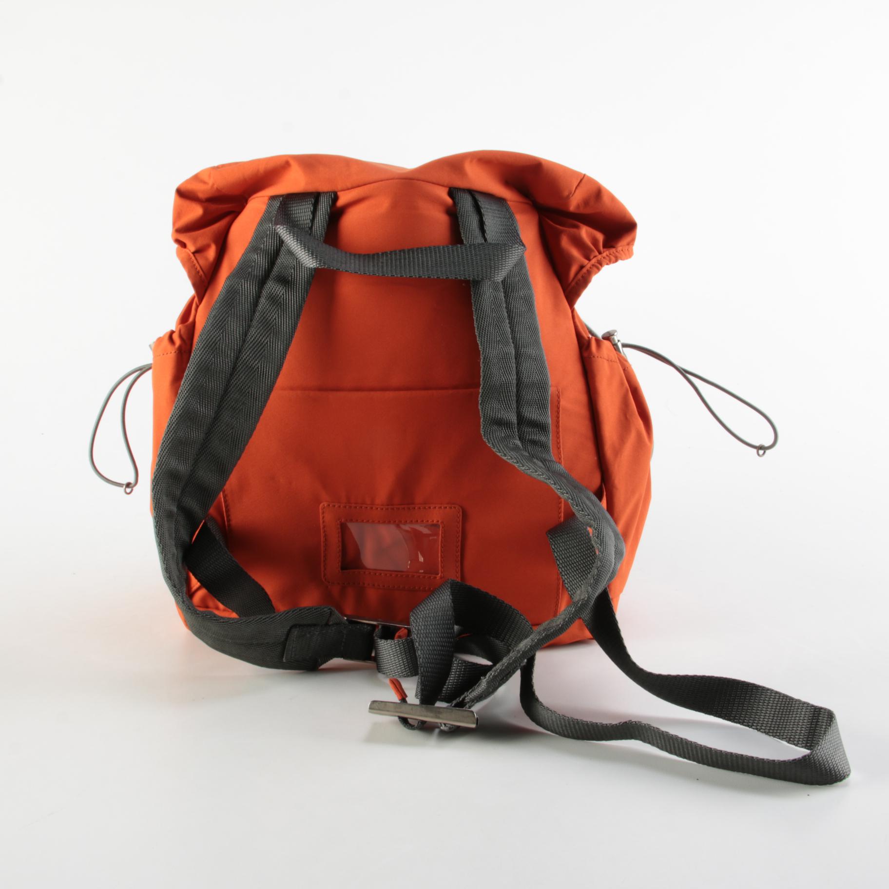Prada Sport 4VZ007 Burnt Orange Nylon Backpack Purse