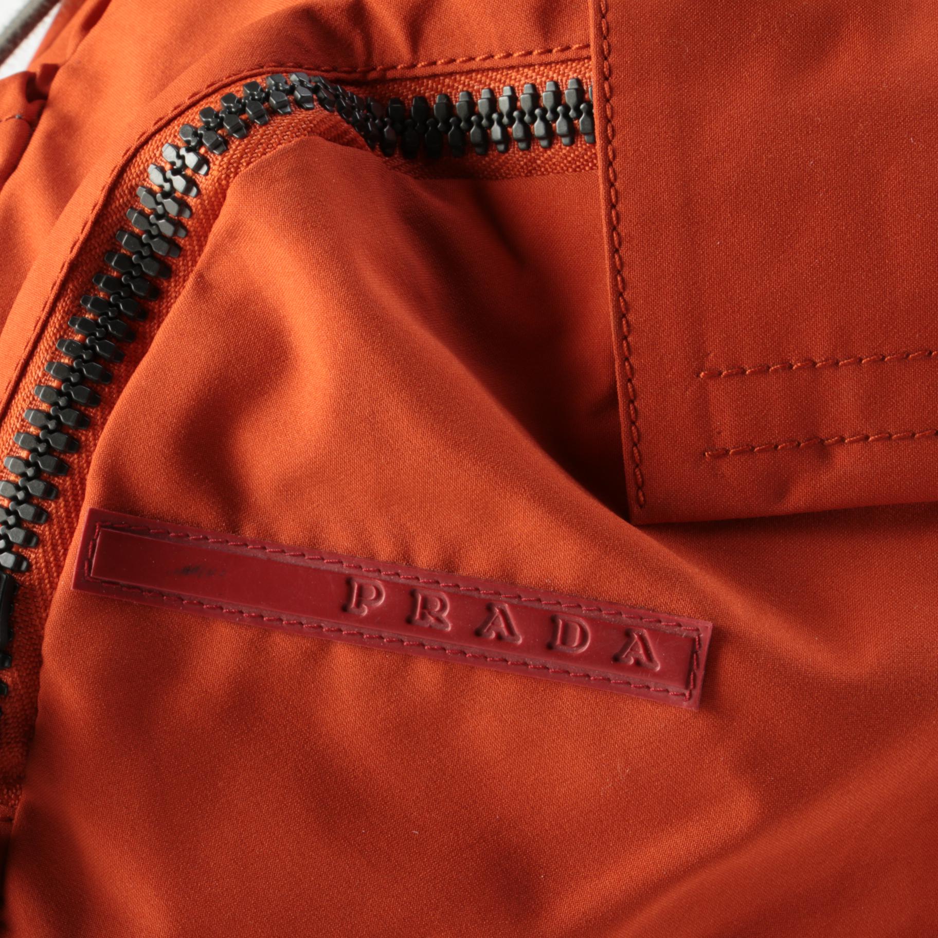 Prada Sport 4VZ007 Burnt Orange Nylon Backpack Purse