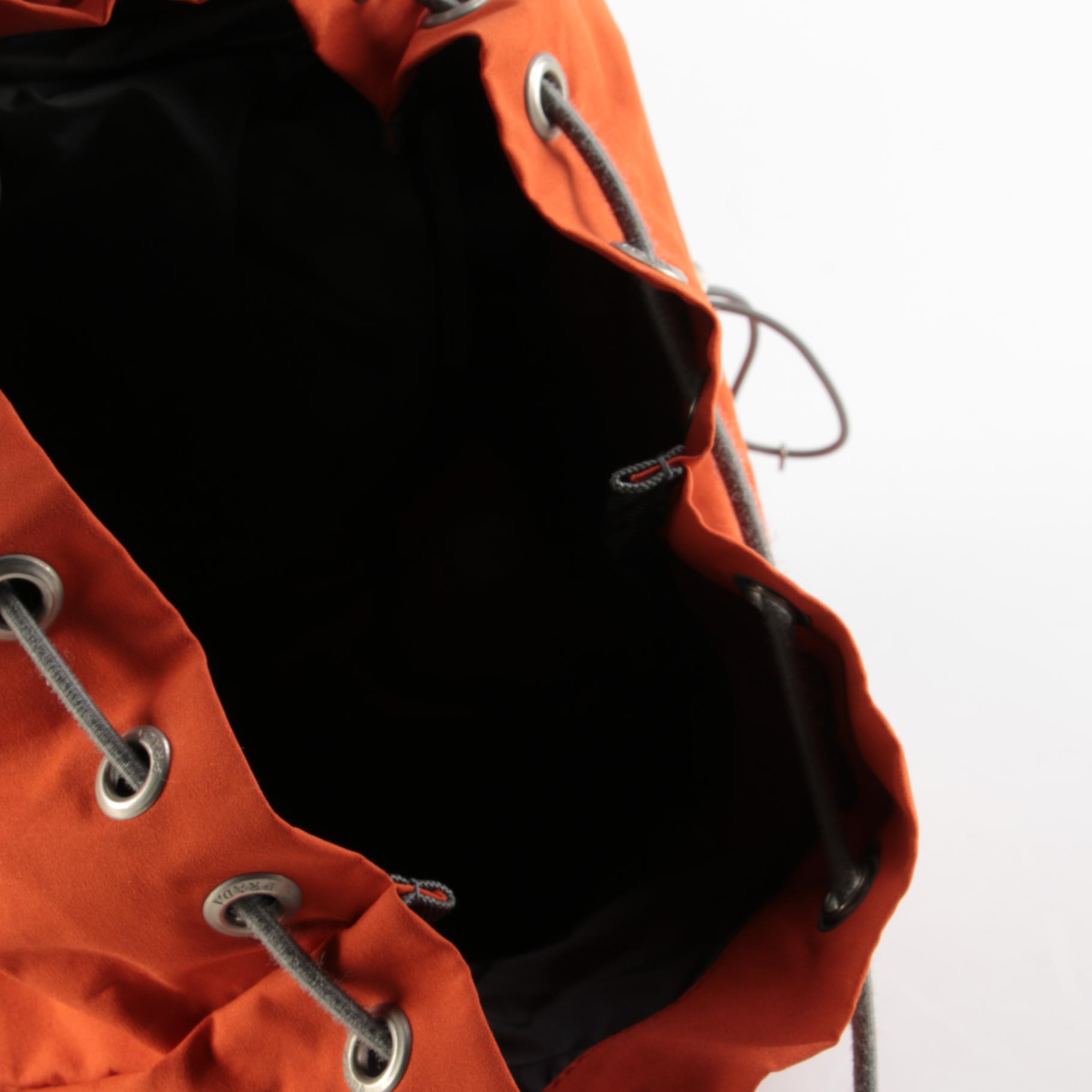 Prada Sport 4VZ007 Burnt Orange Nylon Backpack Purse