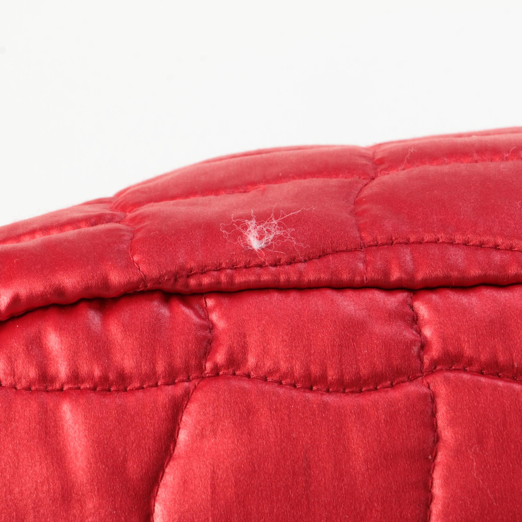 Prada Quilted Tessuto Impuntu Two-Way Tote in Red Nylon