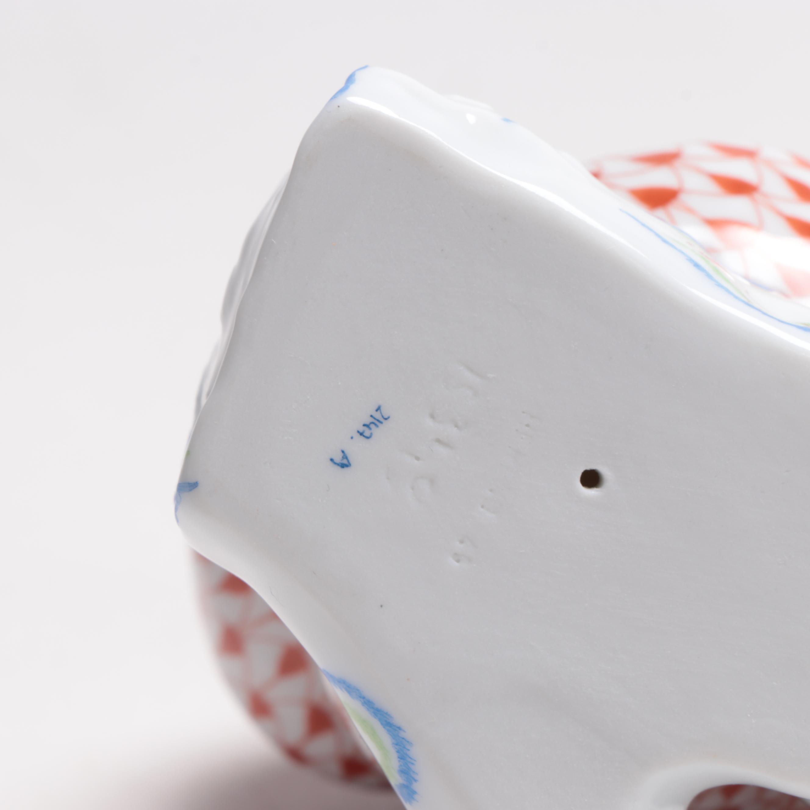 Herend Rust Fishnet "Pair of Koalas" Porcelain Figurine