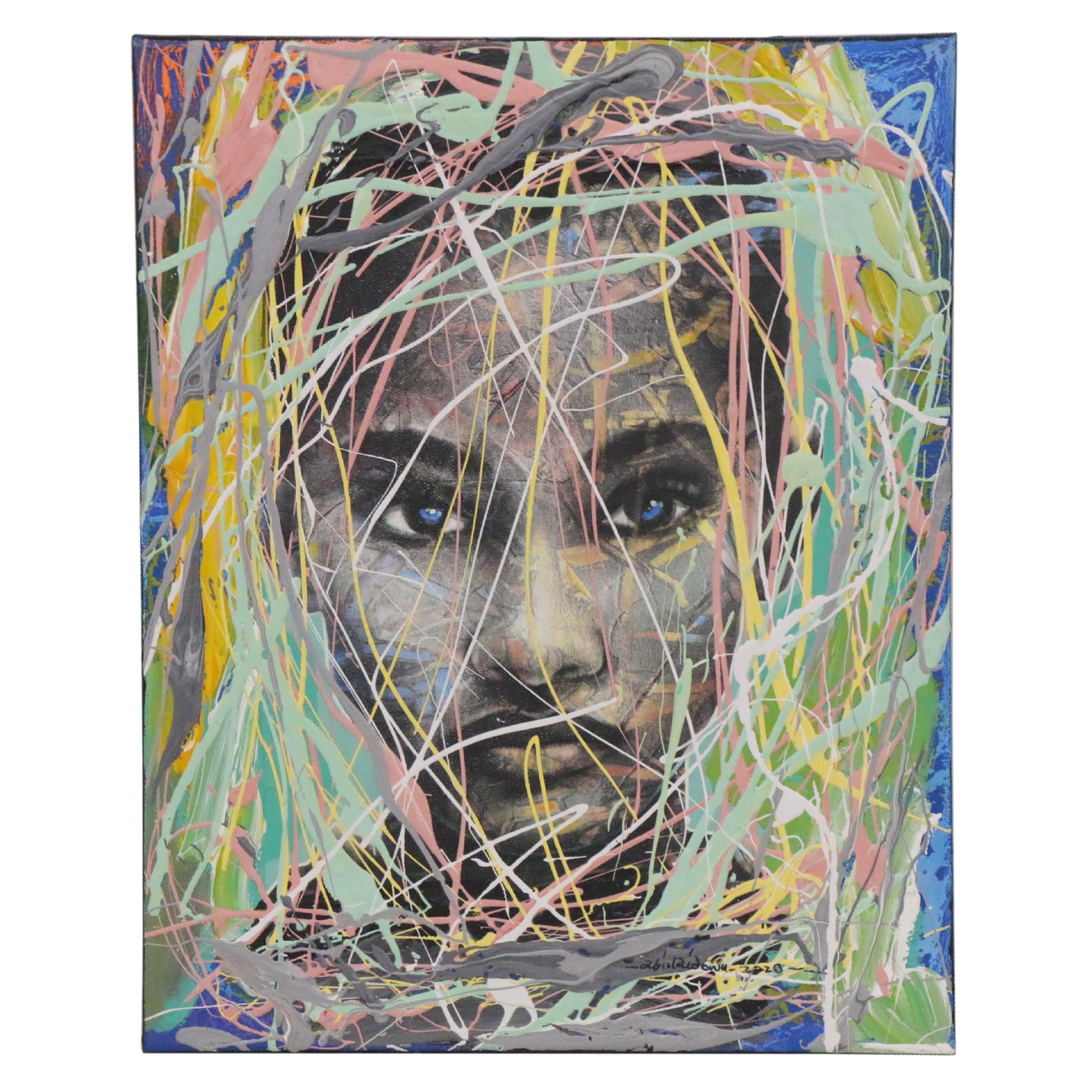 Abiola Idowu Mixed Media Painting "Thanksgiving," 2020