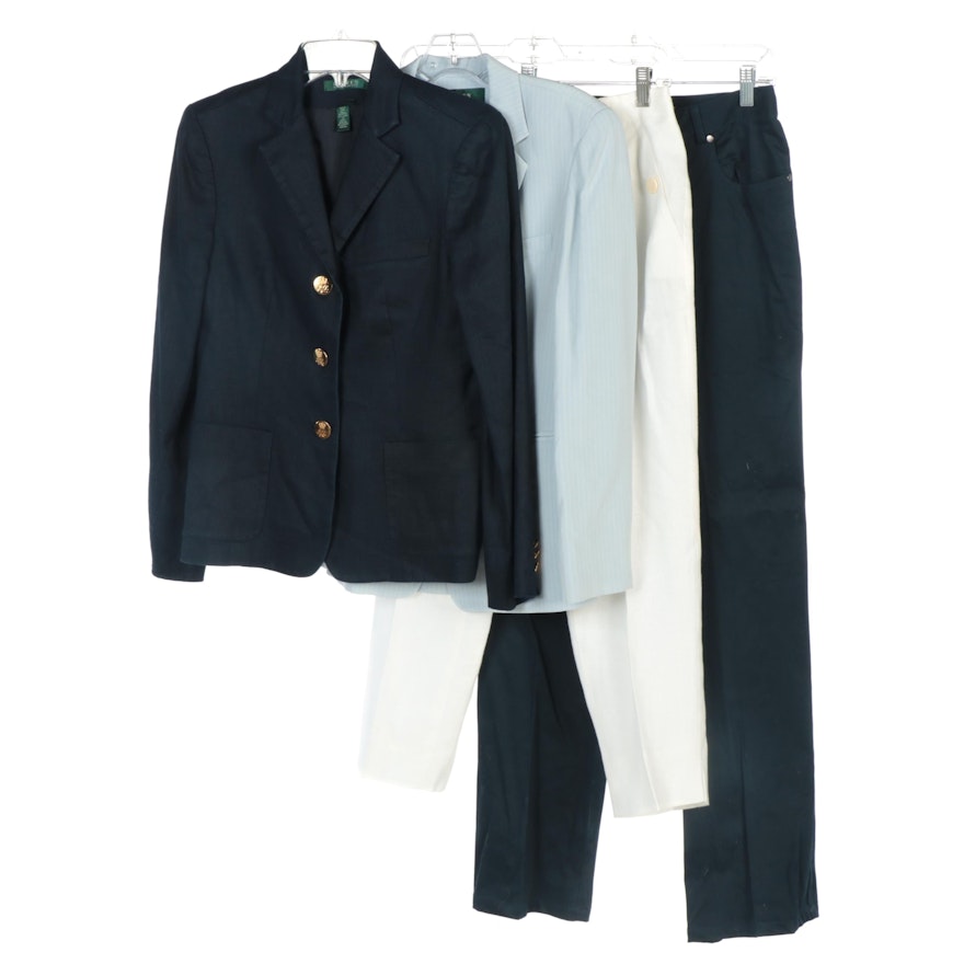Lauren Ralph Lauren Linen and Silk Jackets, Off-White Linen Pants and More