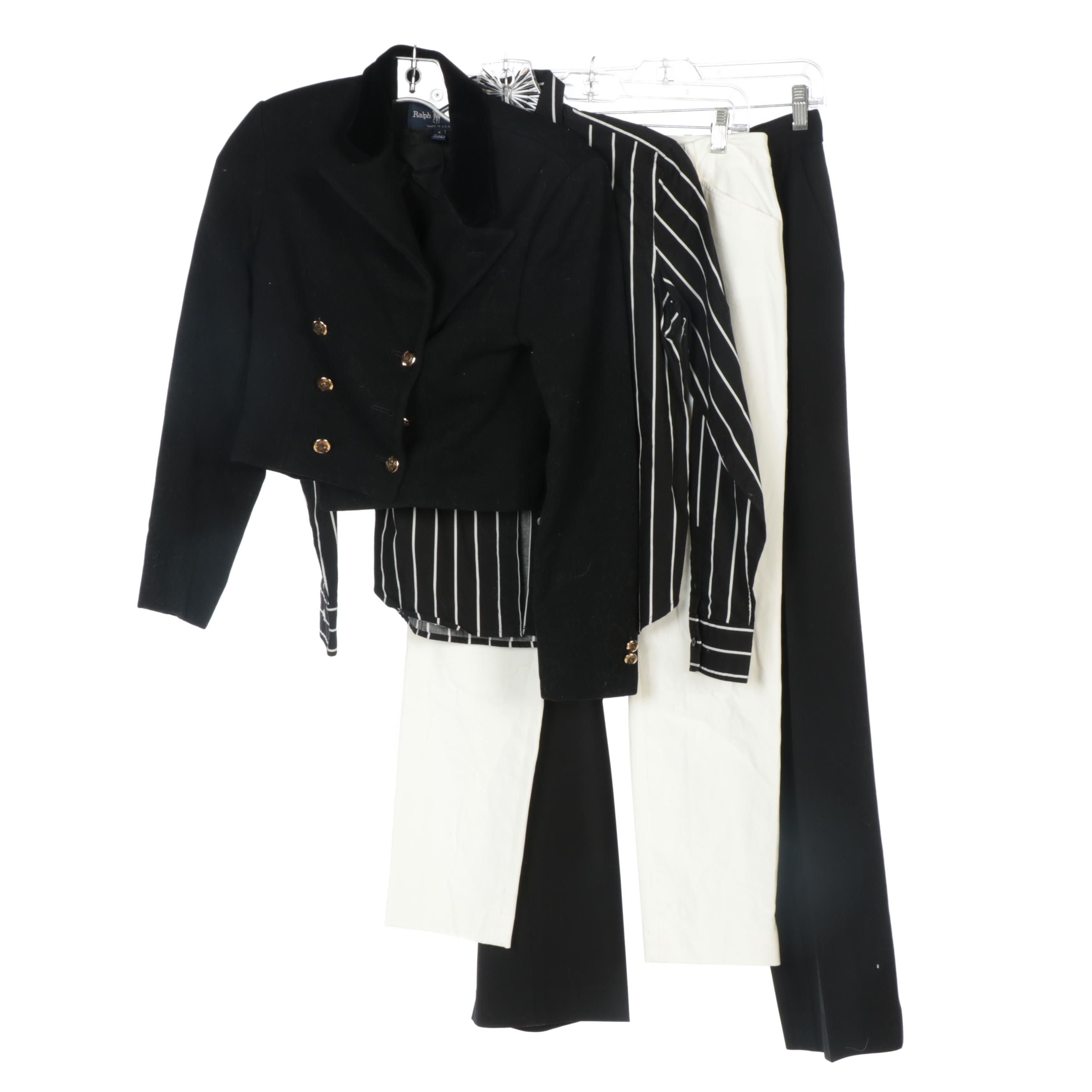 Ralph Lauren Cropped Jacket with Lauren Ralph Lauren Button-Down and Pants