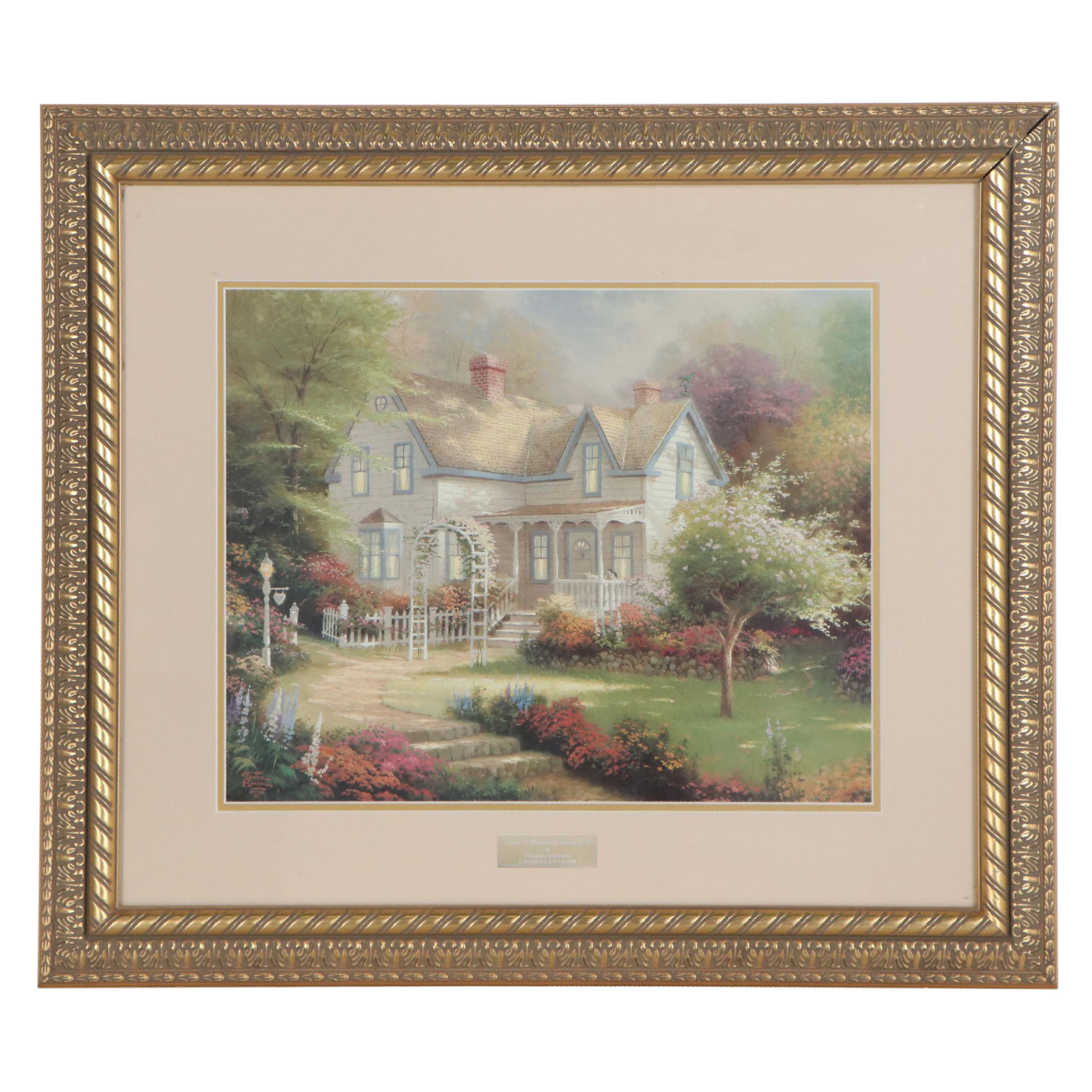 Offset Lithograph after Thomas Kinkade "Home is Where the Heart Is II"