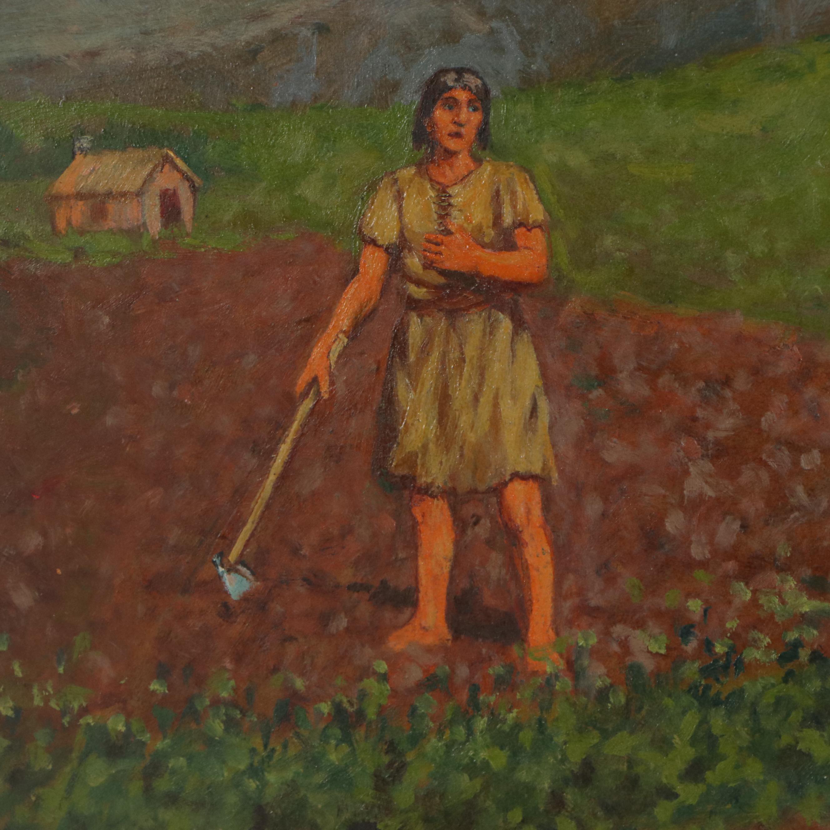 Paul Herzel Oil Painting of Woman on Horseback, Mid-20th Century