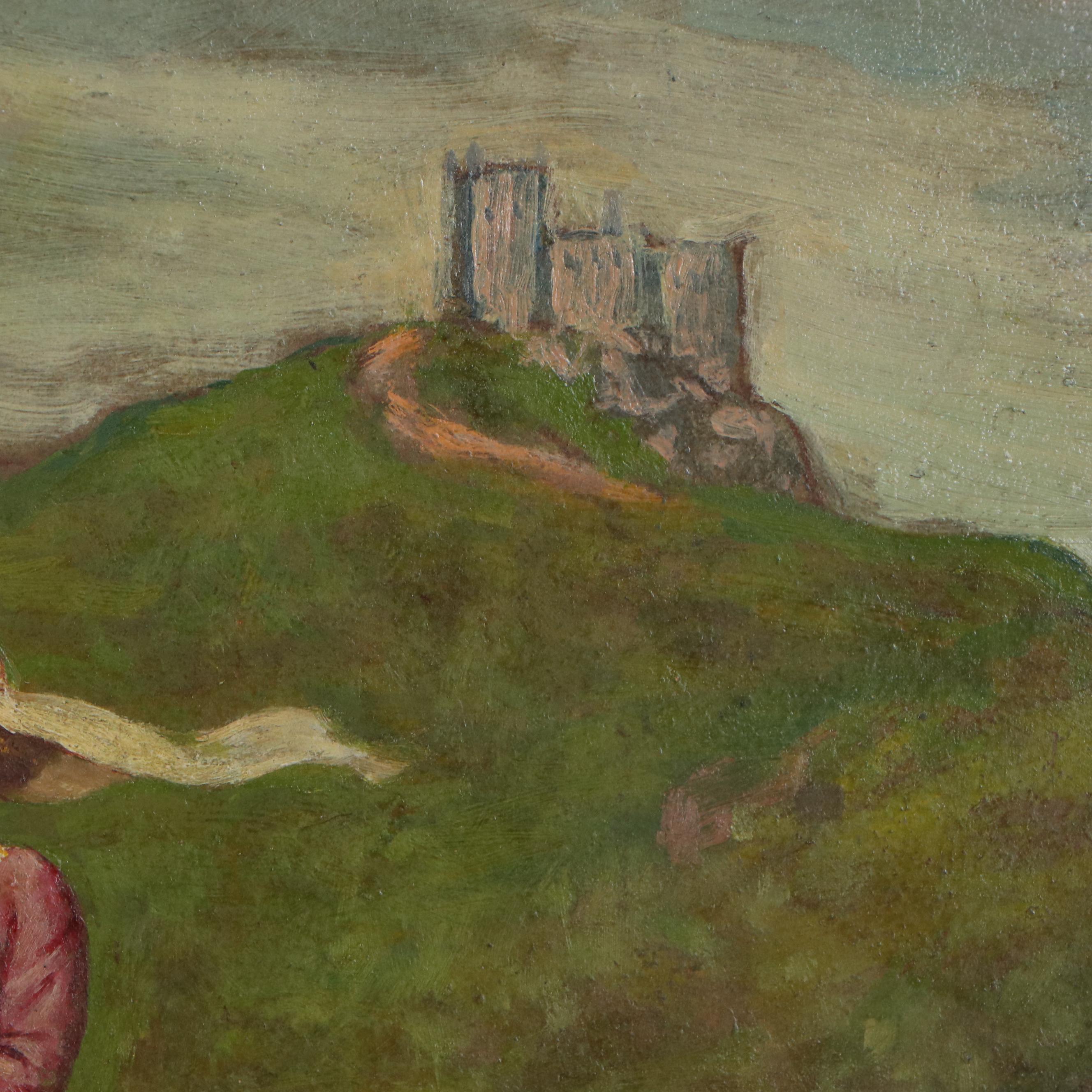 Paul Herzel Oil Painting of Woman on Horseback, Mid-20th Century