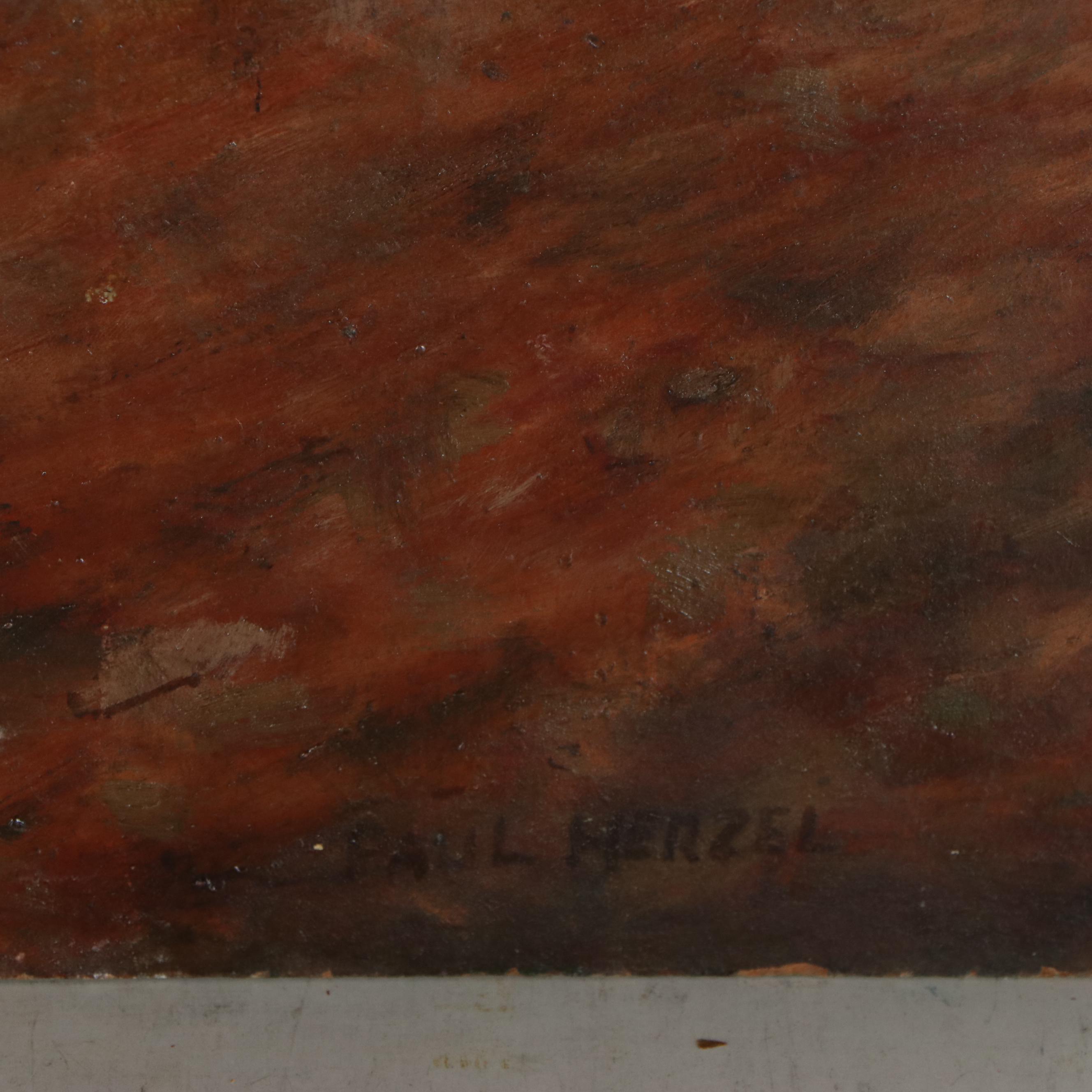 Paul Herzel Oil Painting of Woman on Horseback, Mid-20th Century