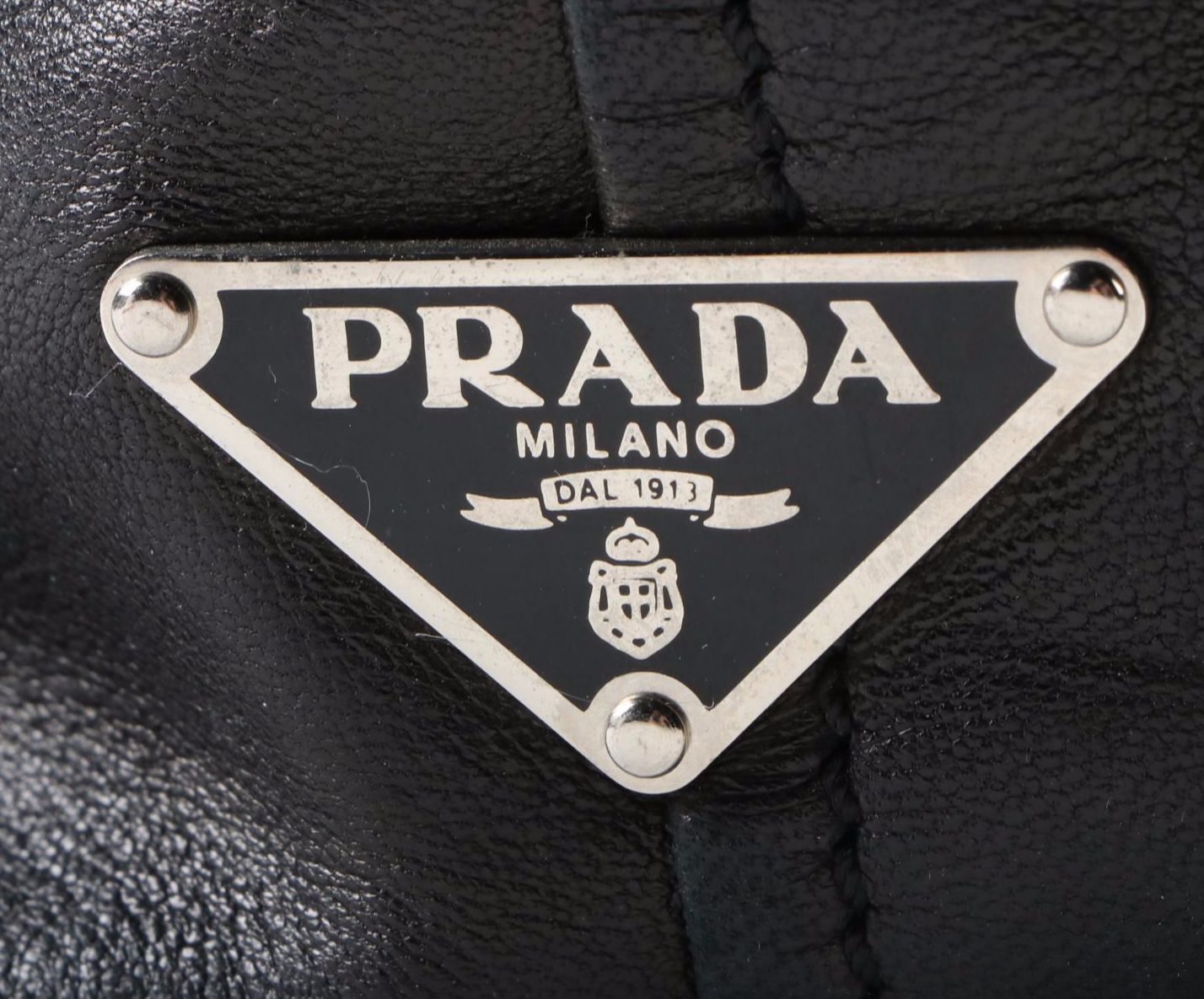 Prada Nappa Travel Weekender Bag in Black Lambskin Leather