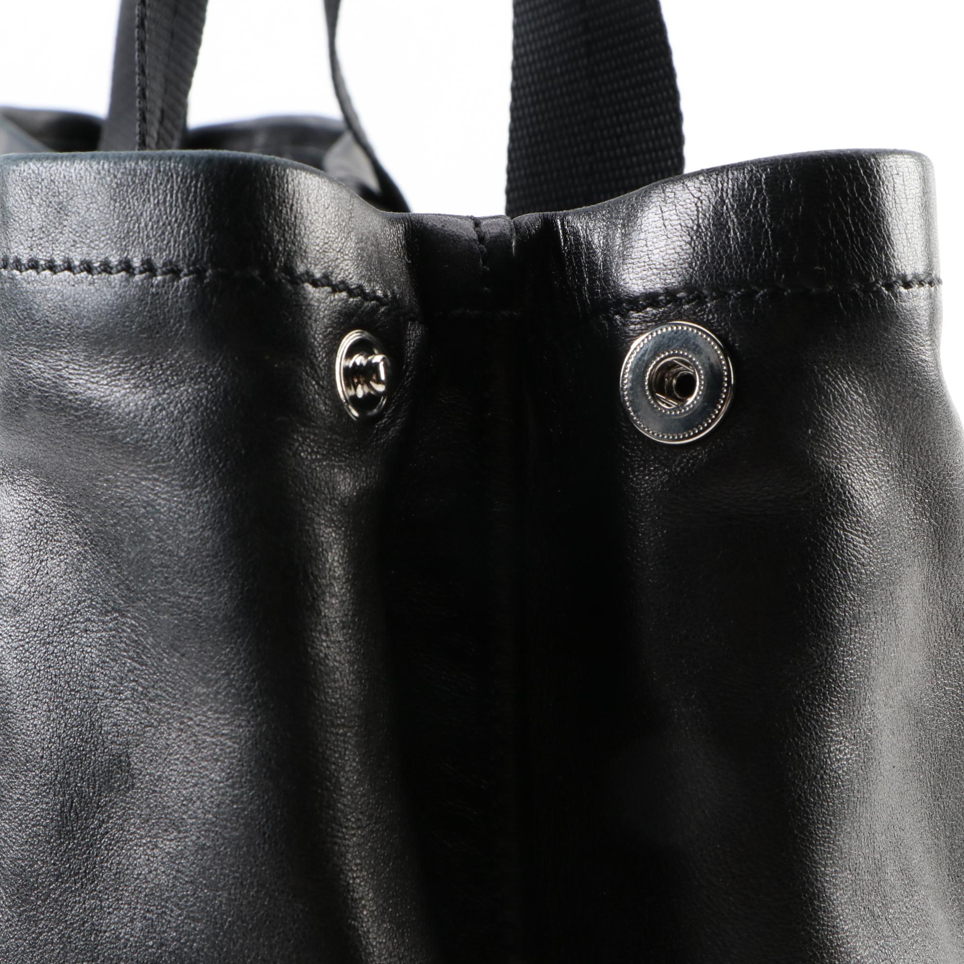 Prada Nappa Travel Weekender Bag in Black Lambskin Leather