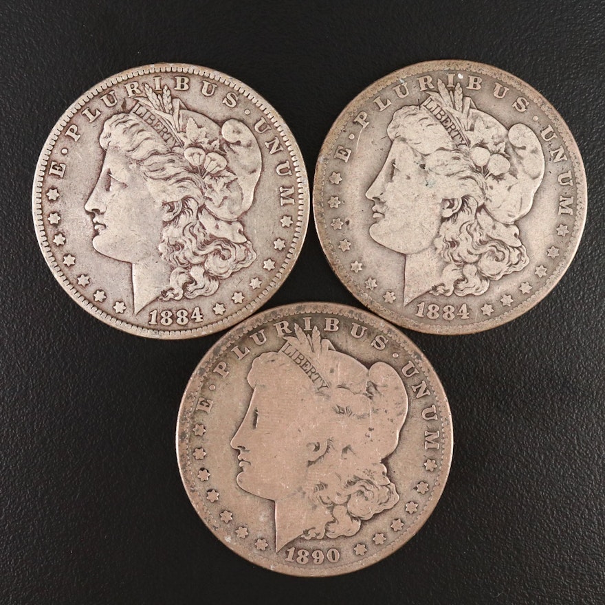 1884-O and 1890-O Morgan Silver Dollars
