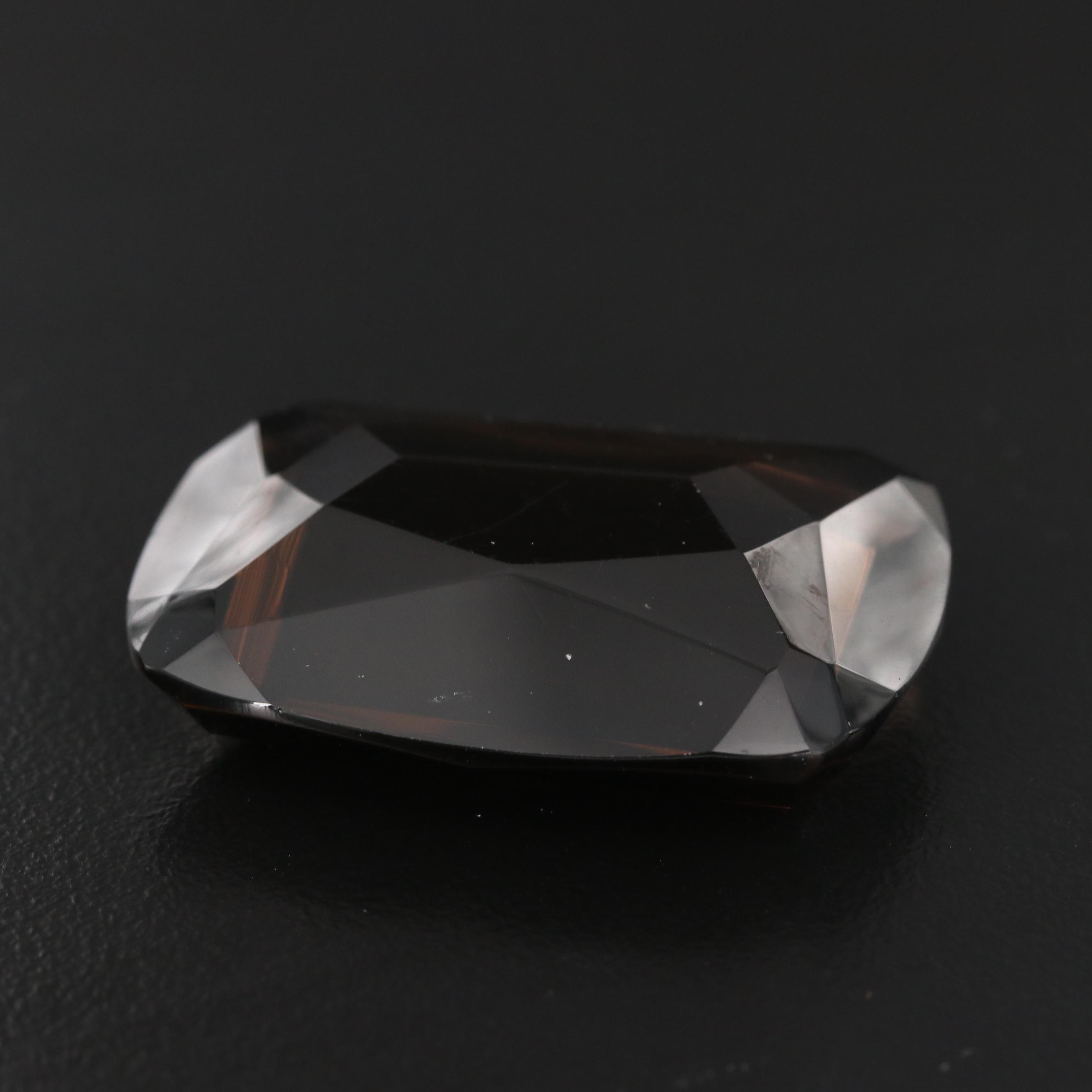Loose 72.66 CT Cushion Cut Smoky Quartz