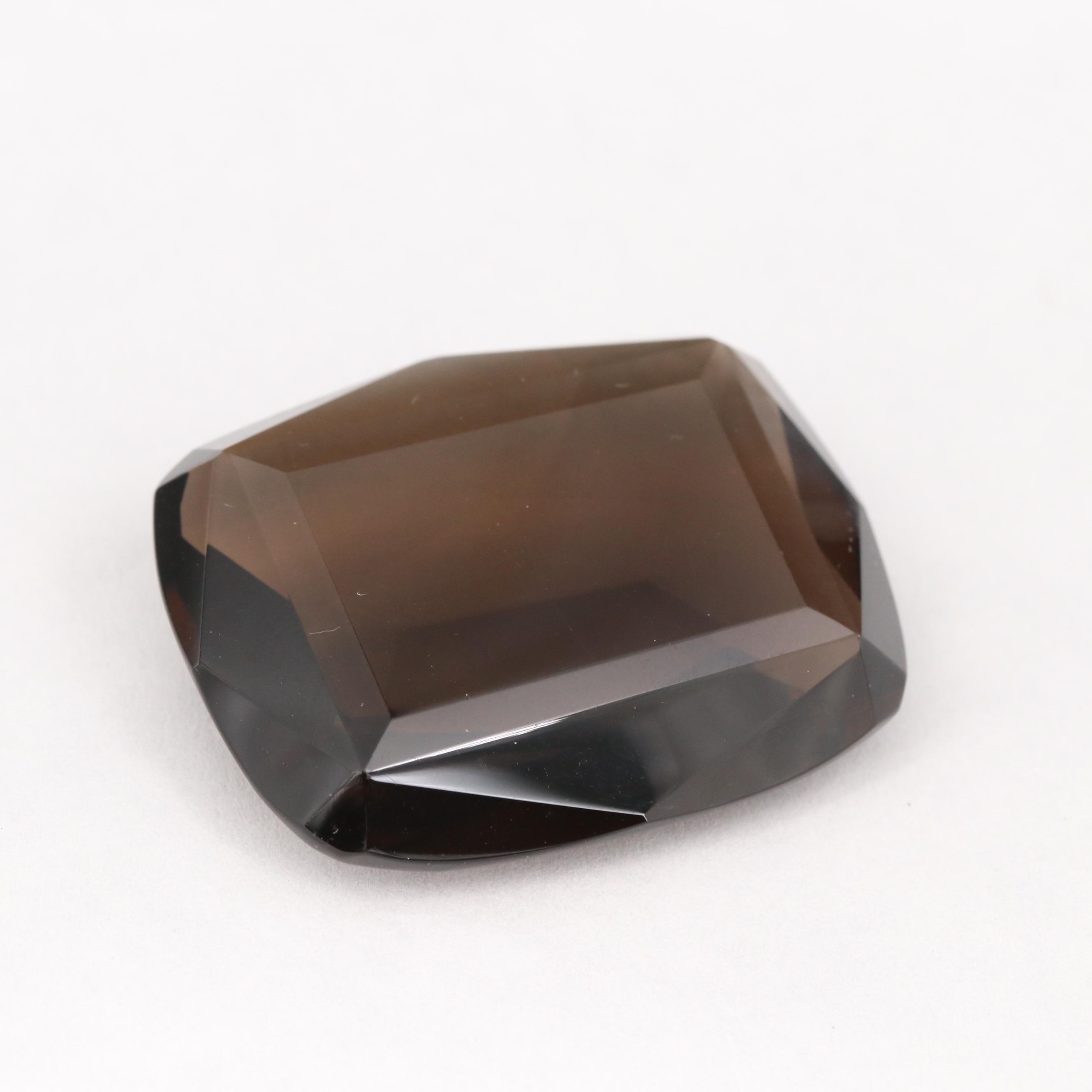 Loose 72.66 CT Cushion Cut Smoky Quartz