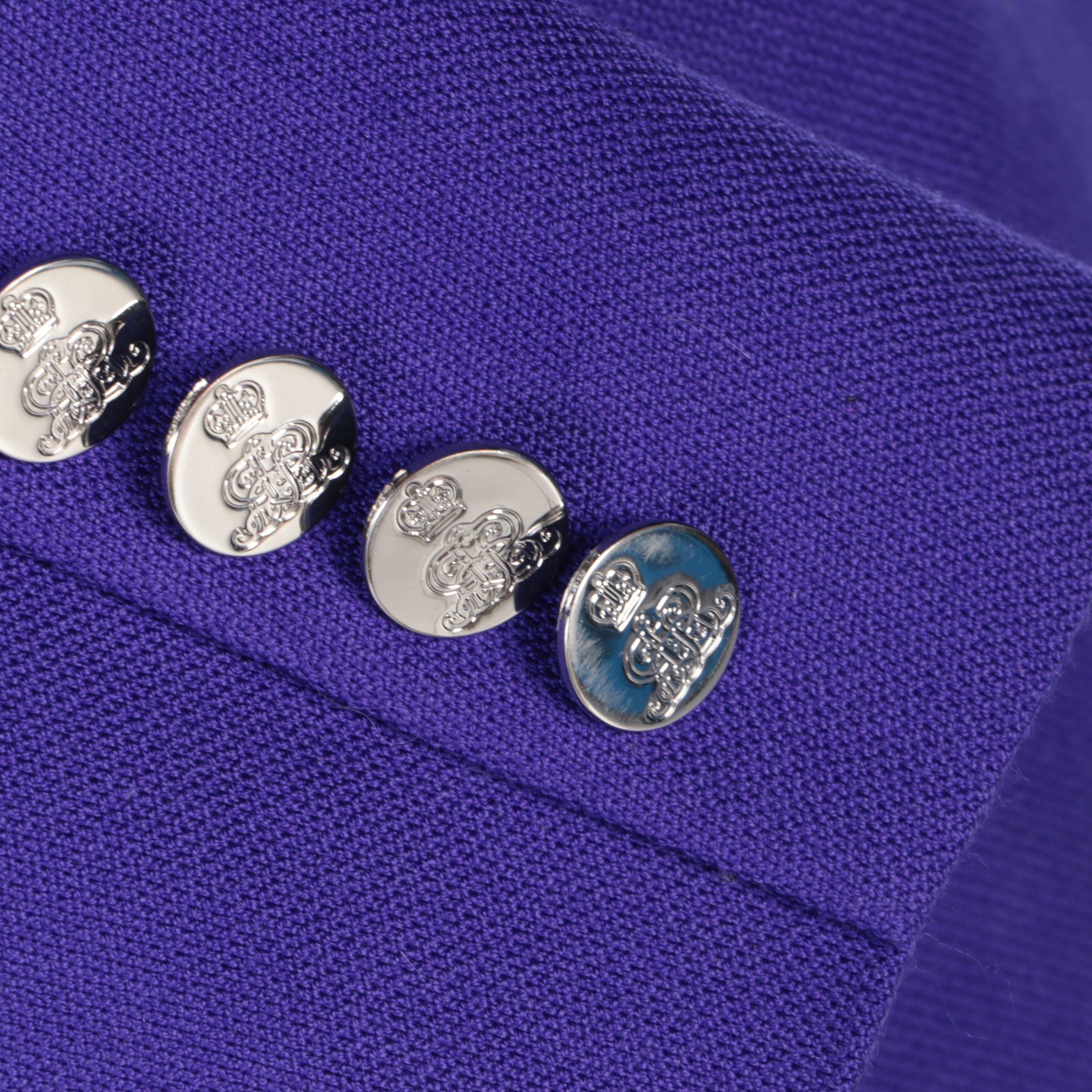 Ralph Lauren Purple Label Double-Breasted Purple Cashmere Jacket