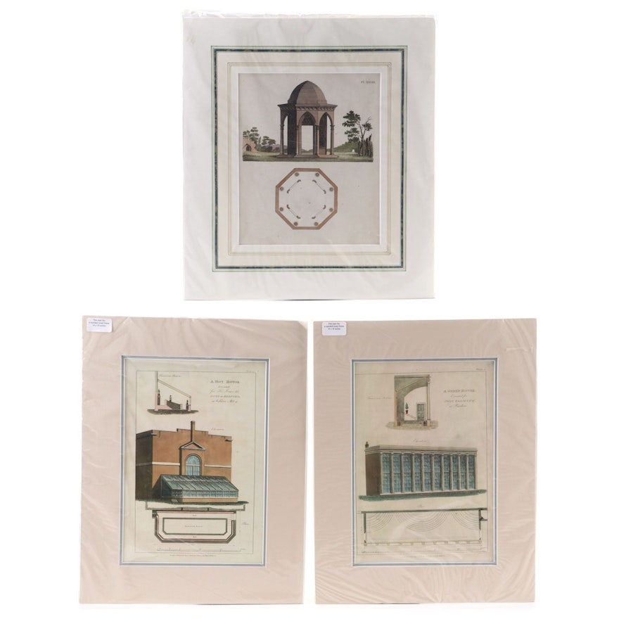 Architectural Offset Lithographs and Engraving, Early 20th Century