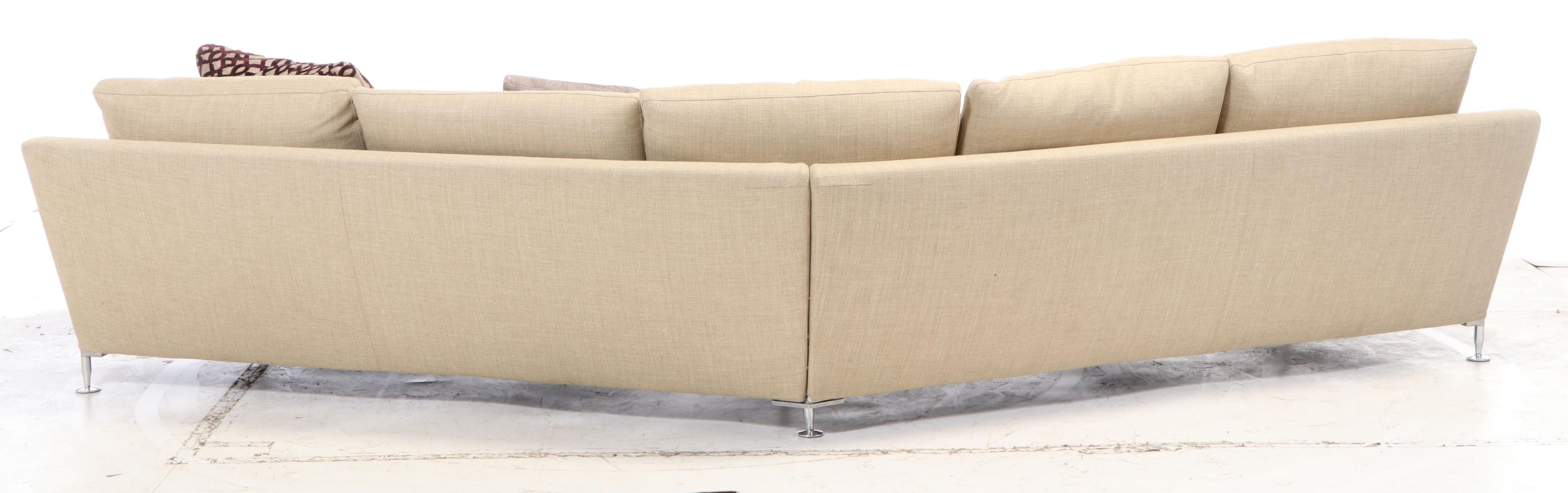 B&B Italia Contemporary Upholstered Two-Piece Sectional Sofa