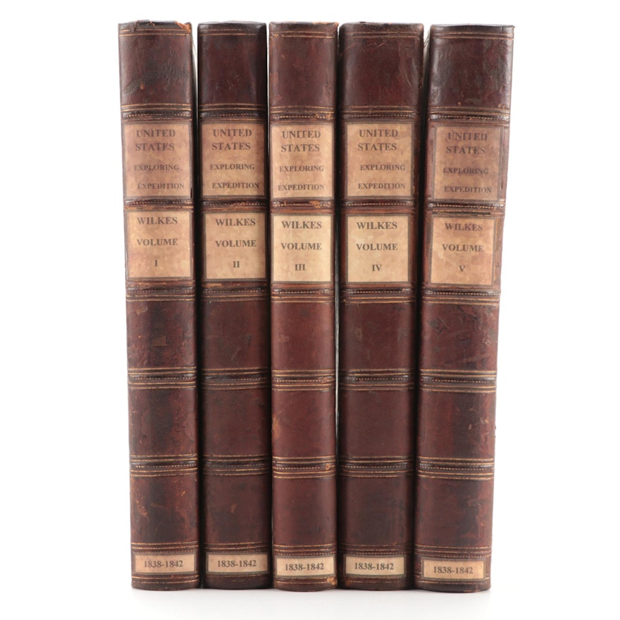 "Narrative of the United States Exploring Expedition" Five-Volume Set, 1845