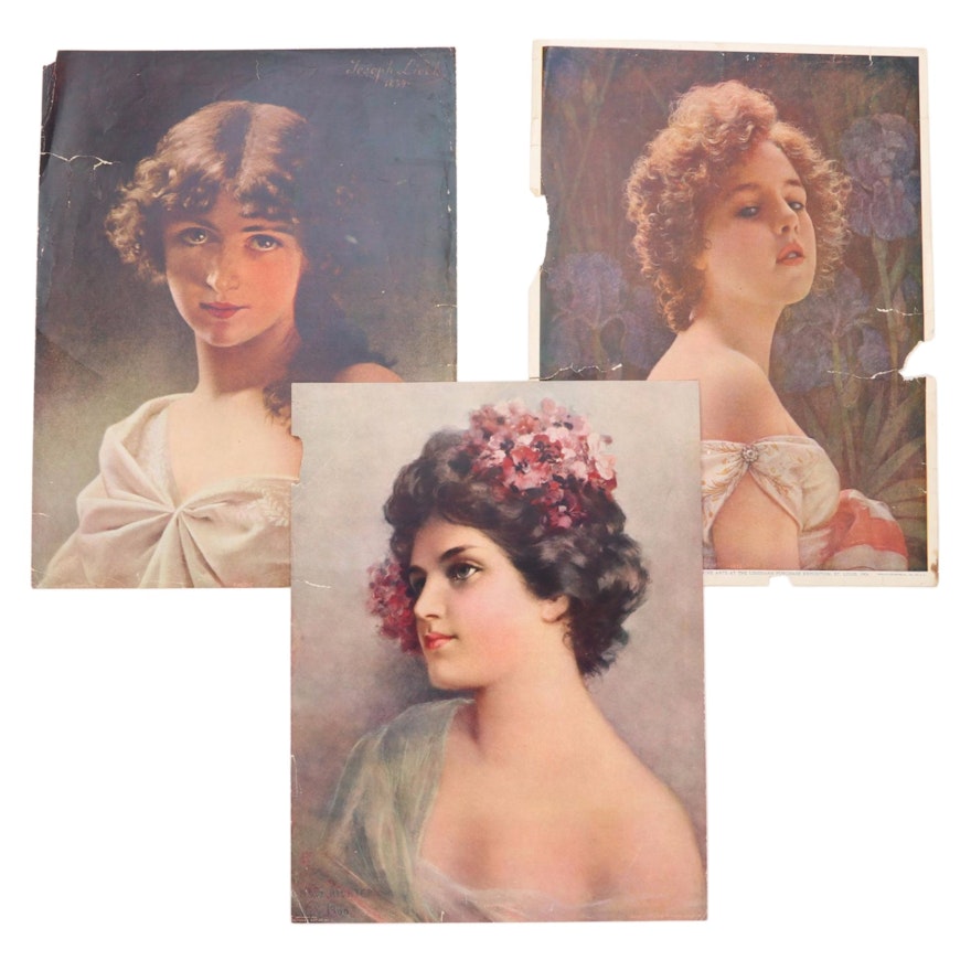 Offset Lithographs of Women's Portraits from The Chicago Tribune