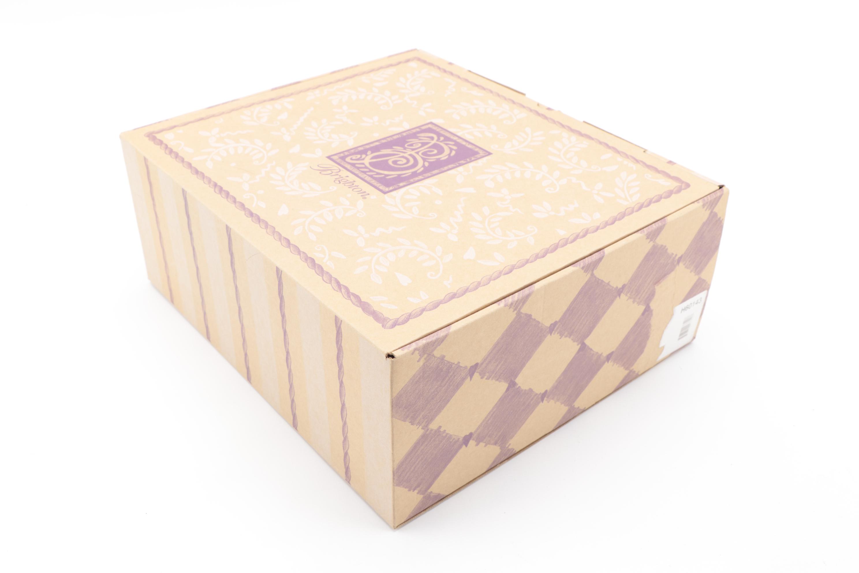 Brighton "Doggy Diva" Needlepoint and Croc-Embossed Leather Shoulder Bag