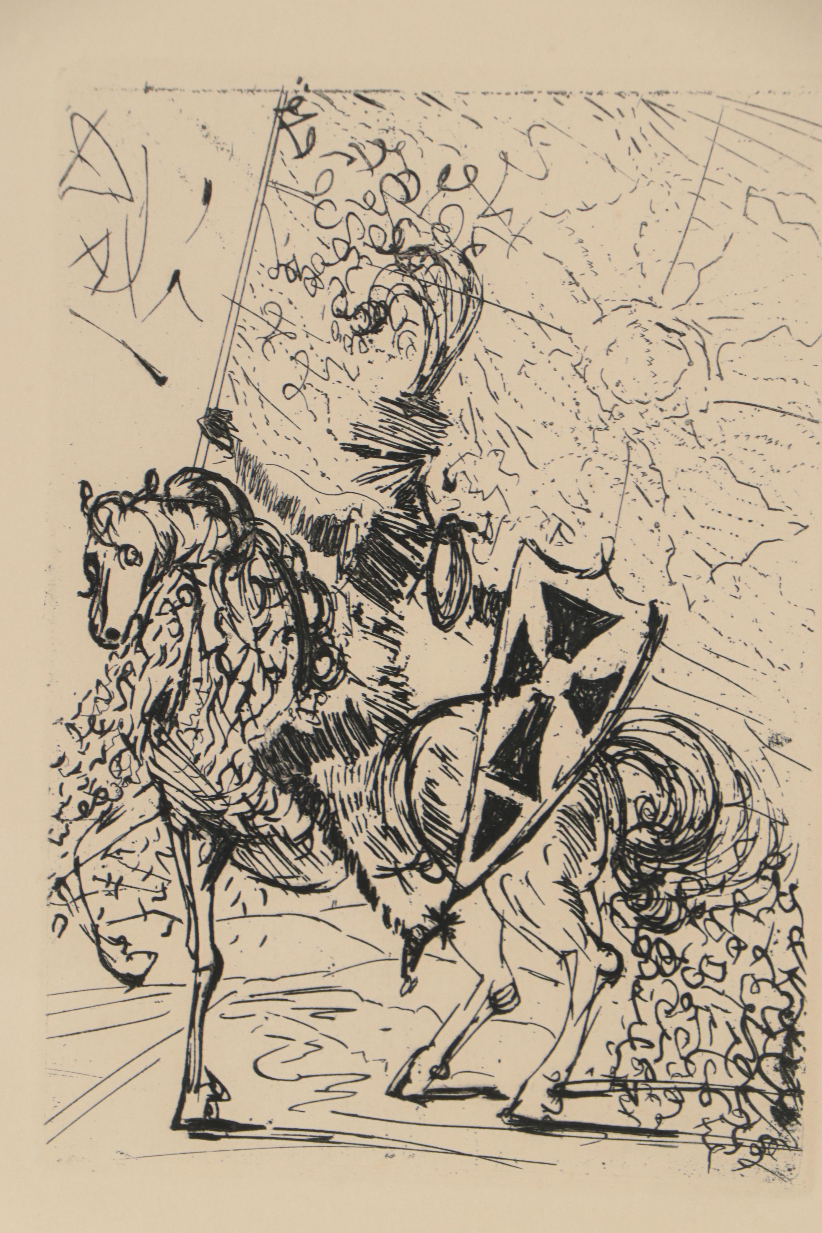 Salvador Dalí Second Edition Restrike Etching "El Cid"