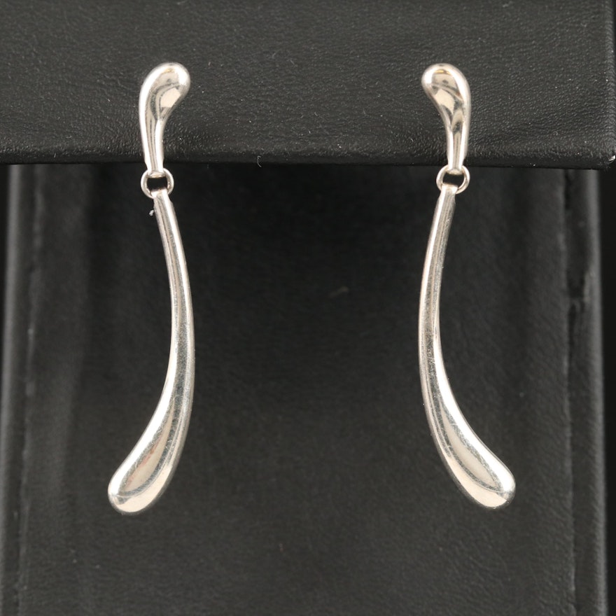 Elsa Peretti For Tiffany & Co. Sterling Silver Teardrop Earrings