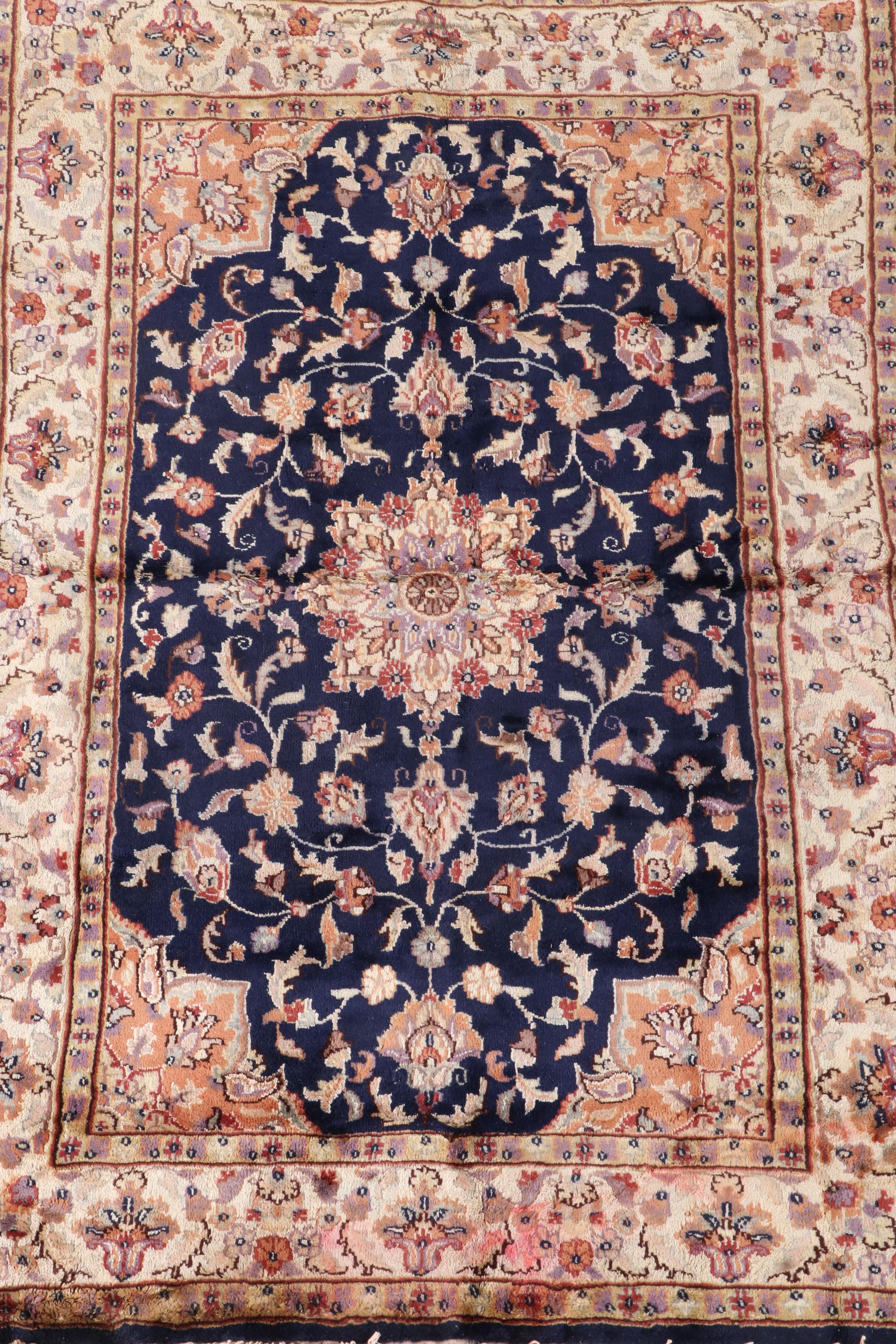 4'1 x 6'4 Hand-Knotted Persian Mashhad Area Rug