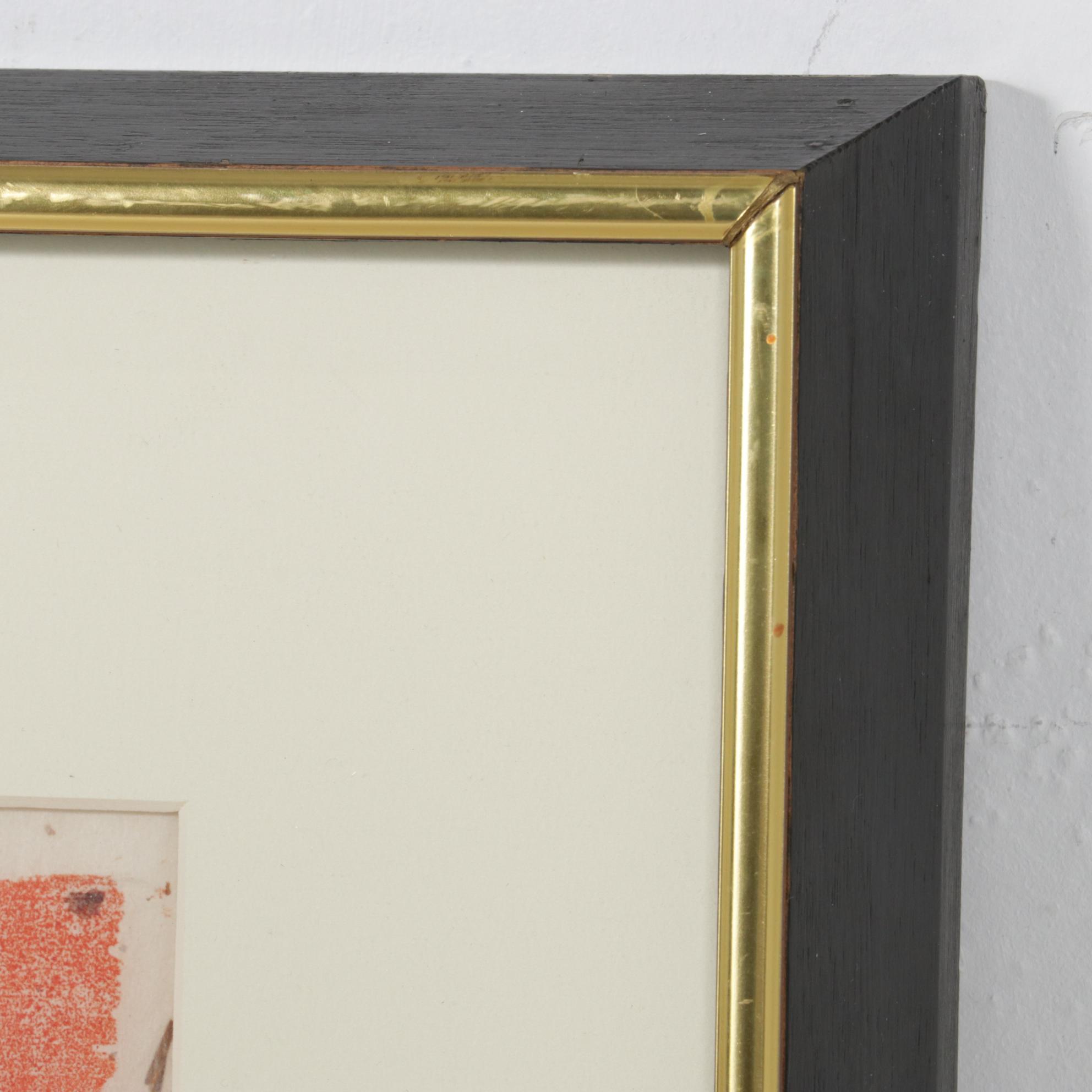 Esther Shapiro Woodblock "Chinese Money Plant," Mid to Late 20th Century