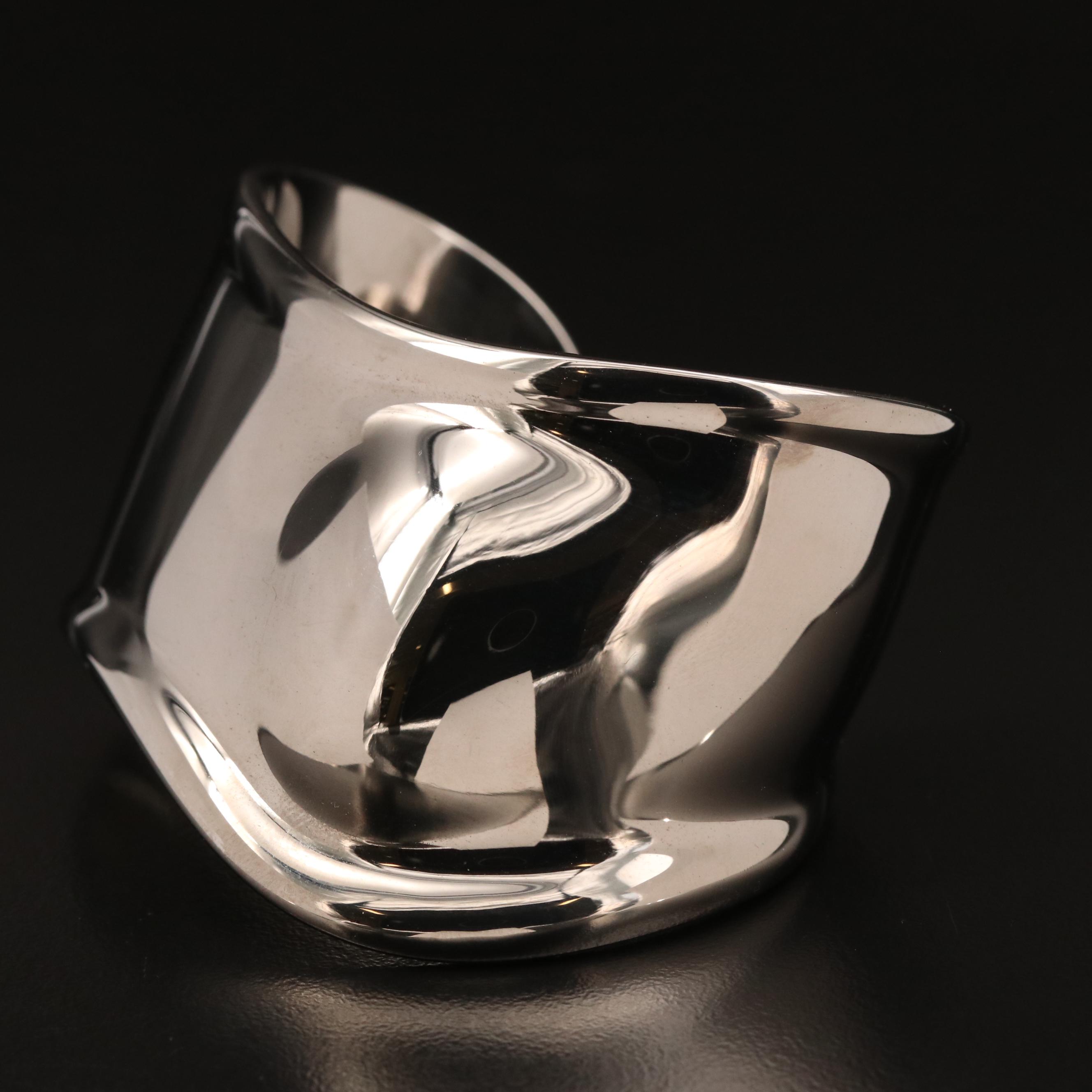 Elsa Peretti for Tiffany & Co. "Small Bone Cuff" in Charcoal Color Finish