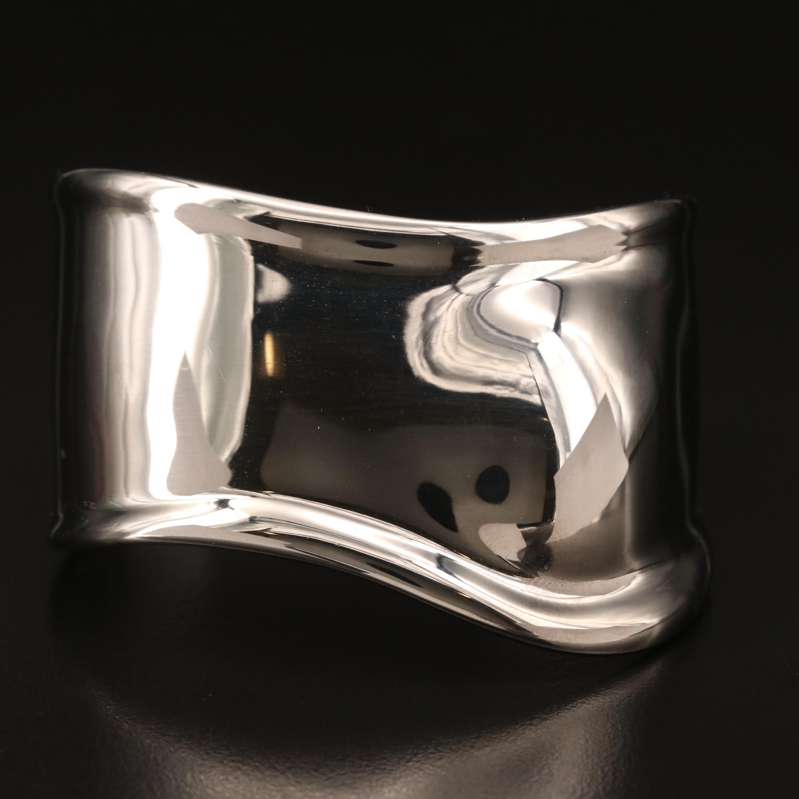 Elsa Peretti for Tiffany & Co. "Small Bone Cuff" in Charcoal Color Finish