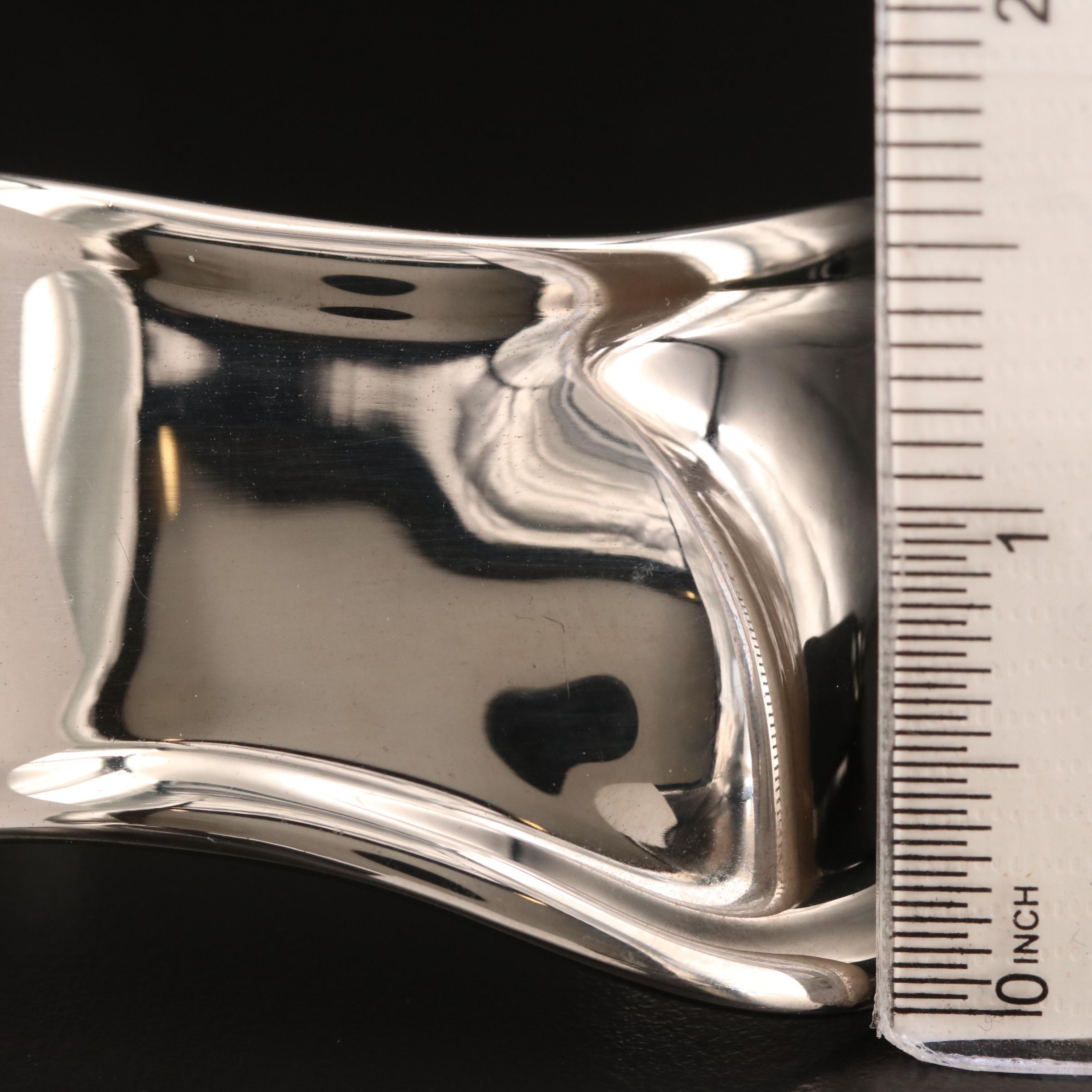 Elsa Peretti for Tiffany & Co. "Small Bone Cuff" in Charcoal Color Finish