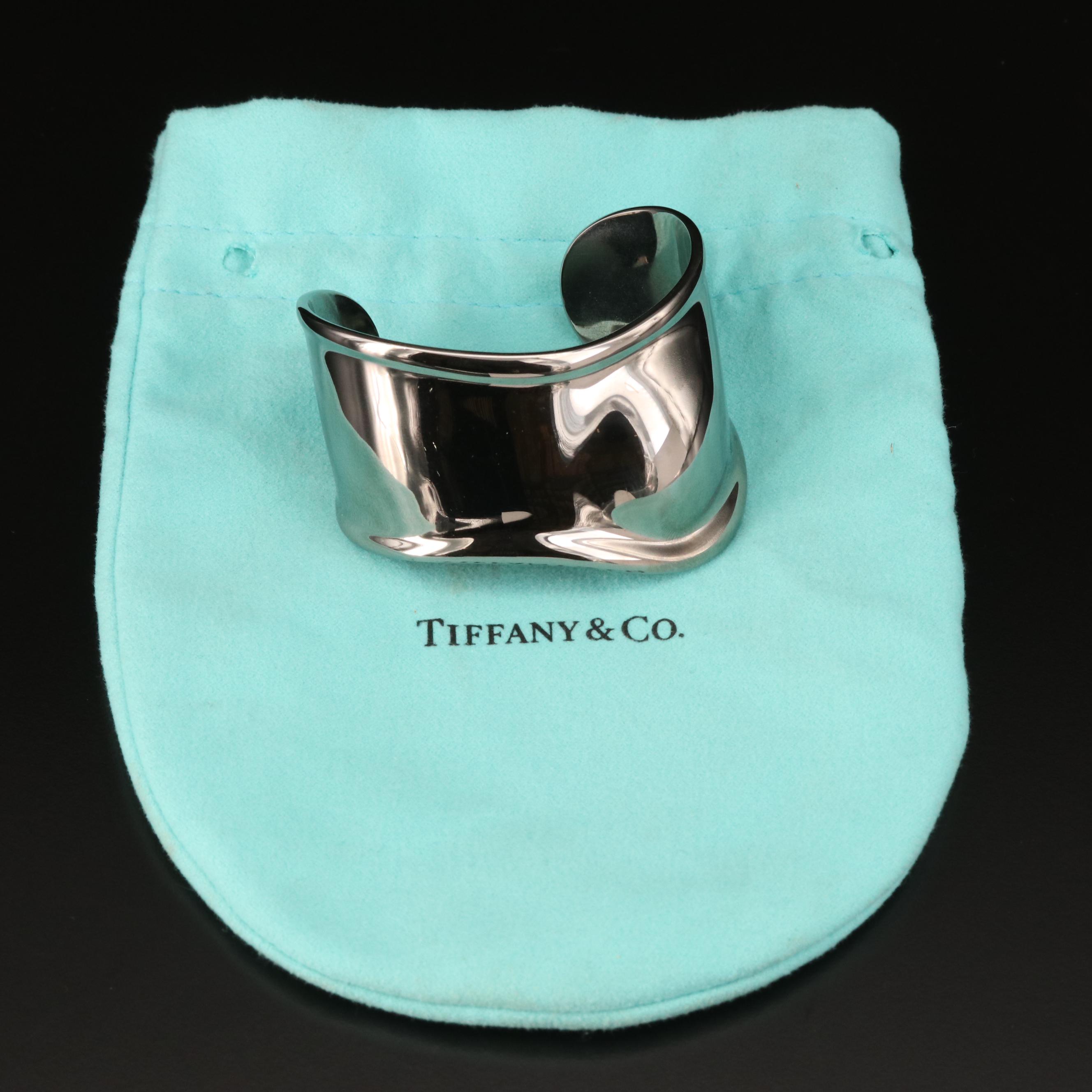 Elsa Peretti for Tiffany & Co. "Small Bone Cuff" in Charcoal Color Finish