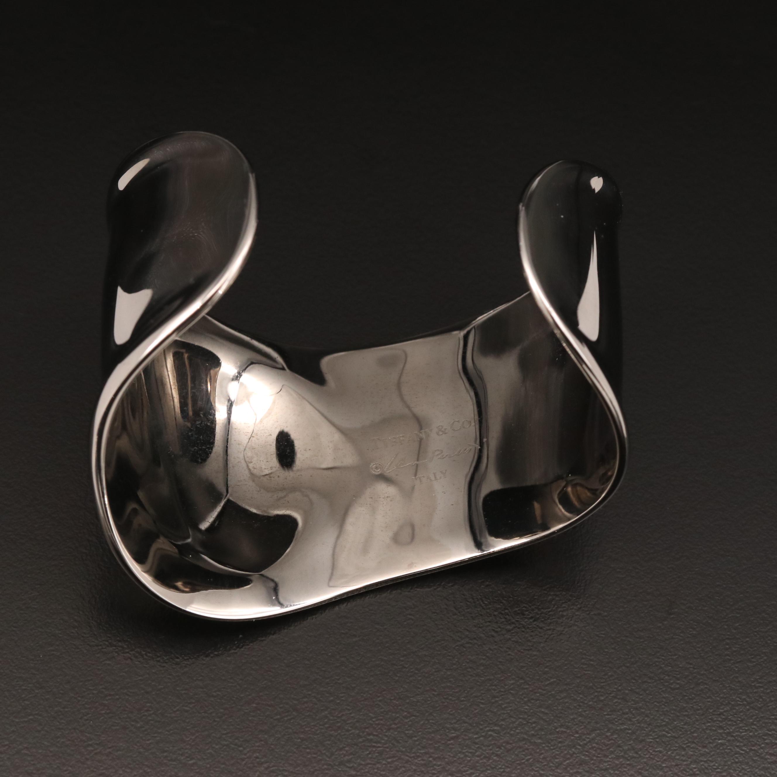 Elsa Peretti for Tiffany & Co. "Small Bone Cuff" in Charcoal Color Finish