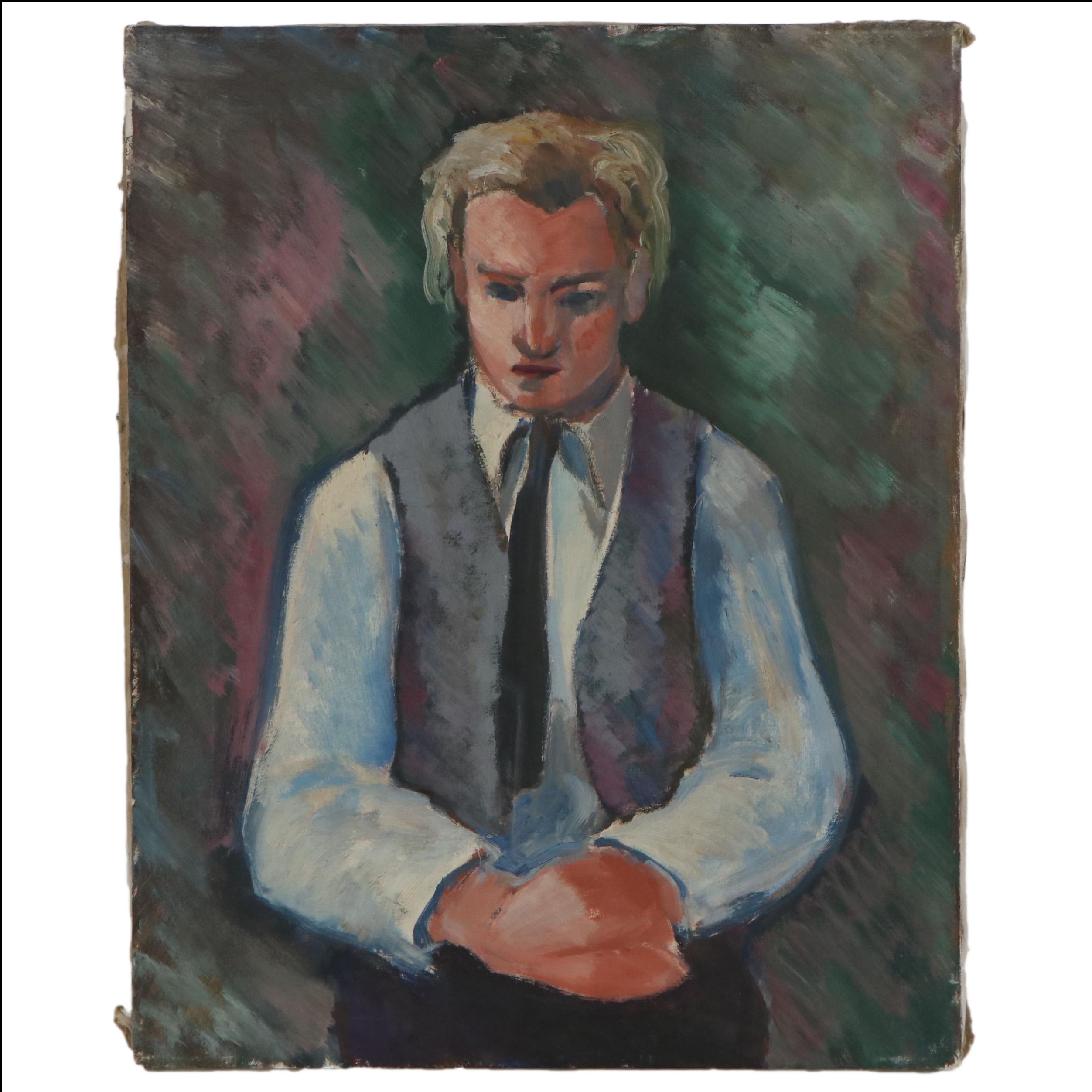 Thomas Brownell Eldred Oil Painting "Study," Mid-20th Century