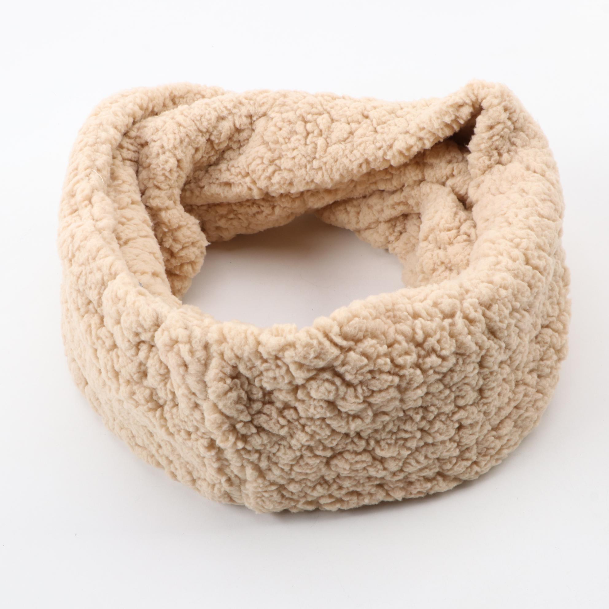 INC  Faux Fur Cap, Infinity Scarf and Earmuffs in Camel