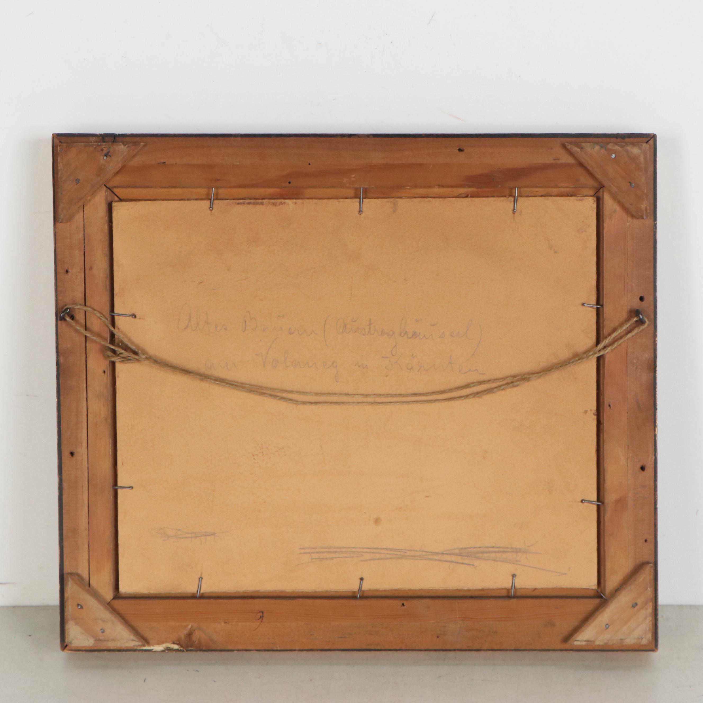 M. Schinzel Oil Painting of Cabin, 1942