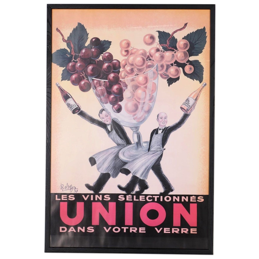 Reproduction Union Wines Advertisement after Robys