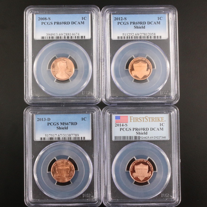 Four PCGS Graded Lincoln Cents