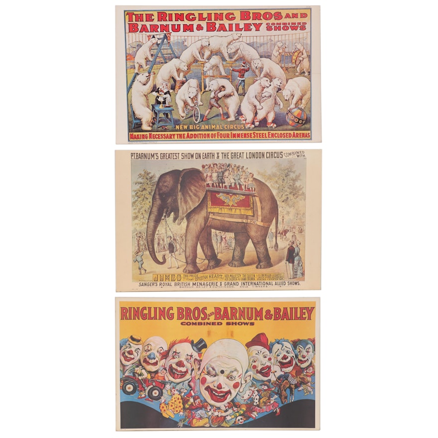 Offset Lithographs after Ringling Bros. and Barnum & Bailey Posters