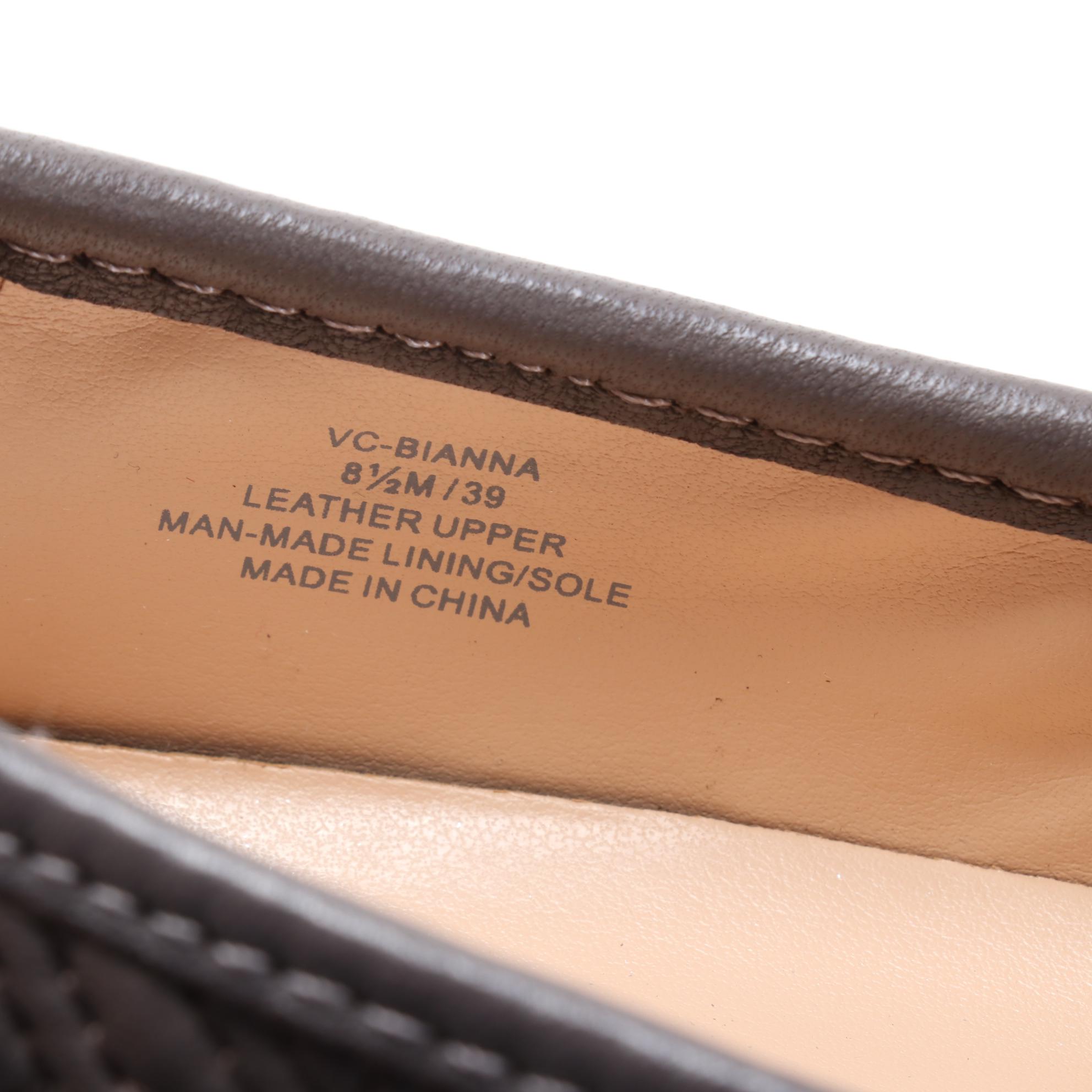 Vince Camuto Bianna Slip-Ons in Quilted Power Grey Leather