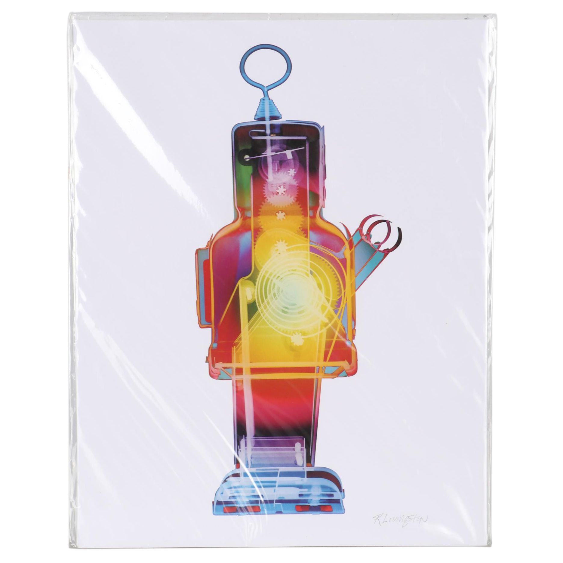 Roy Livingston Giclée of Colorized X-Ray of Toy Robot