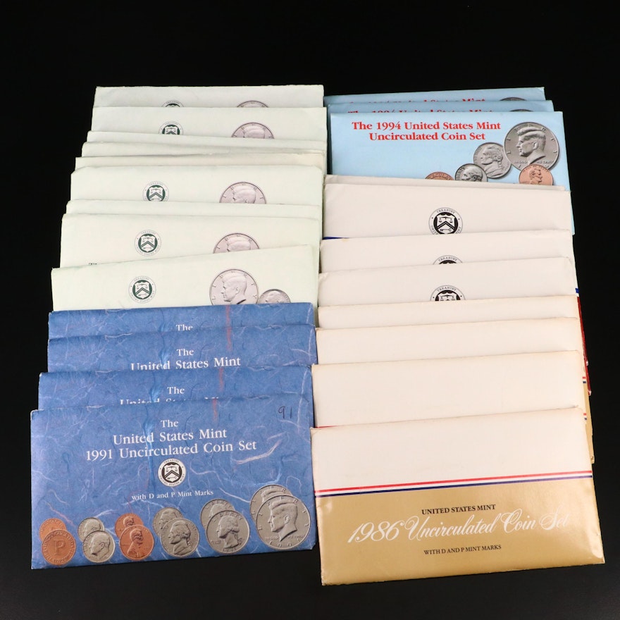 Twenty-Four U.S. Mint Uncirculated Sets