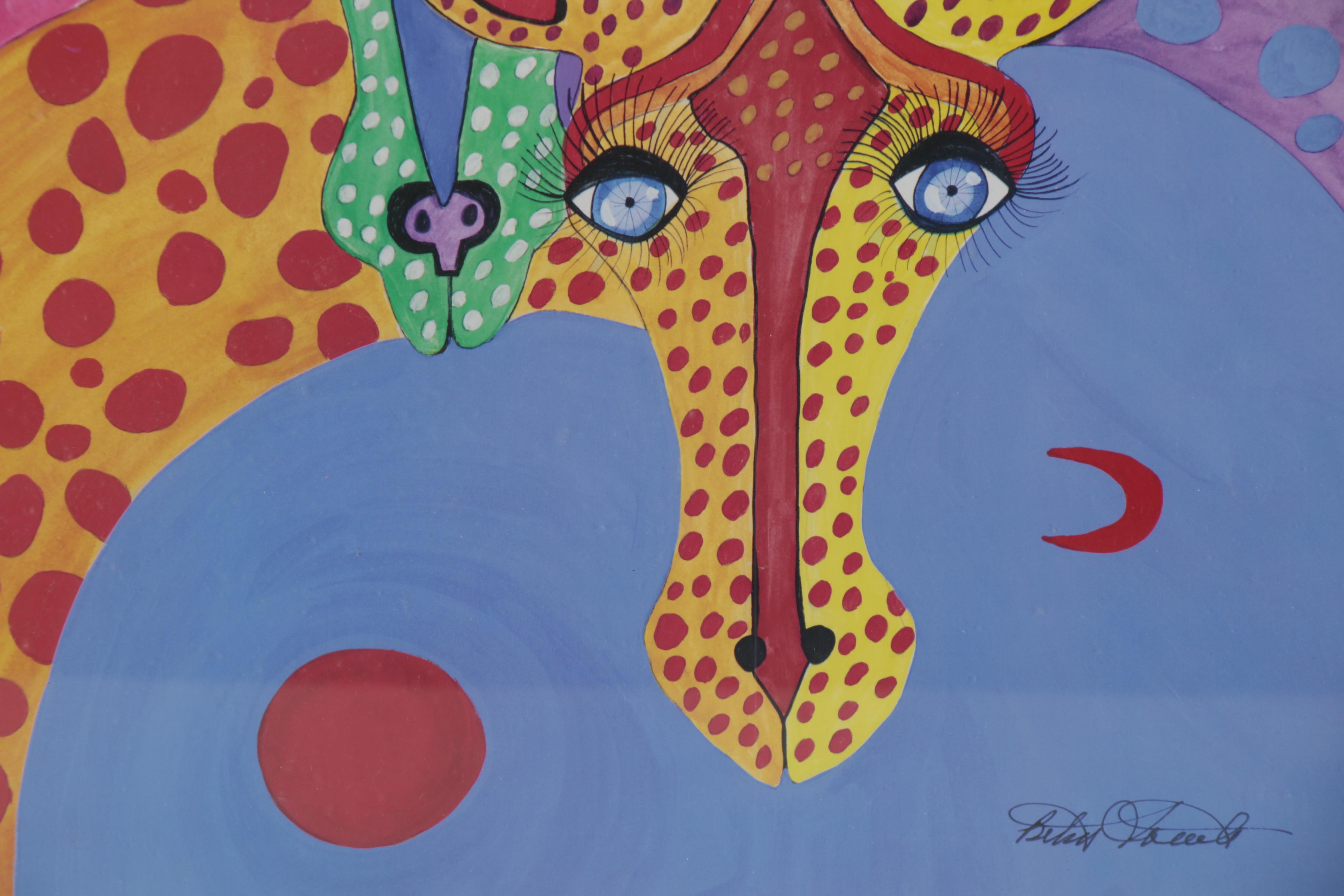 Betsey Fowler Offset Lithograph "I Love You," 2000