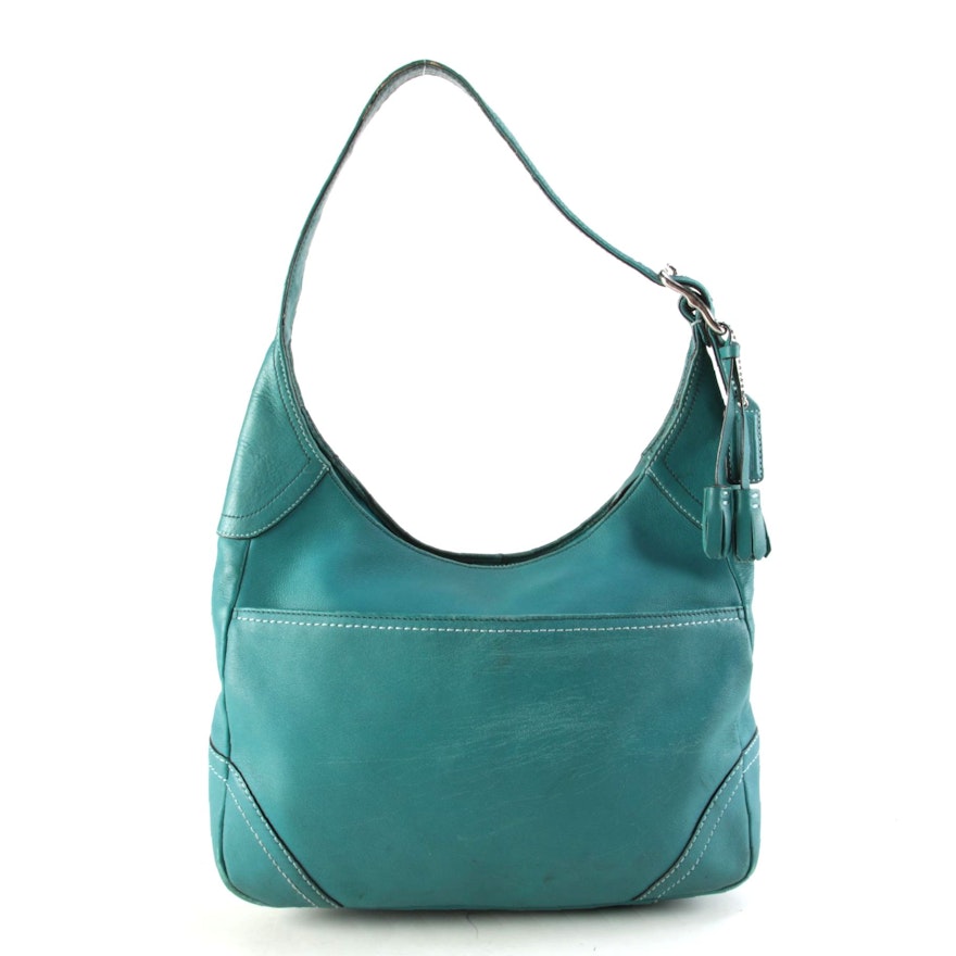 Coach Hamilton Teal Leather Hobo Bag