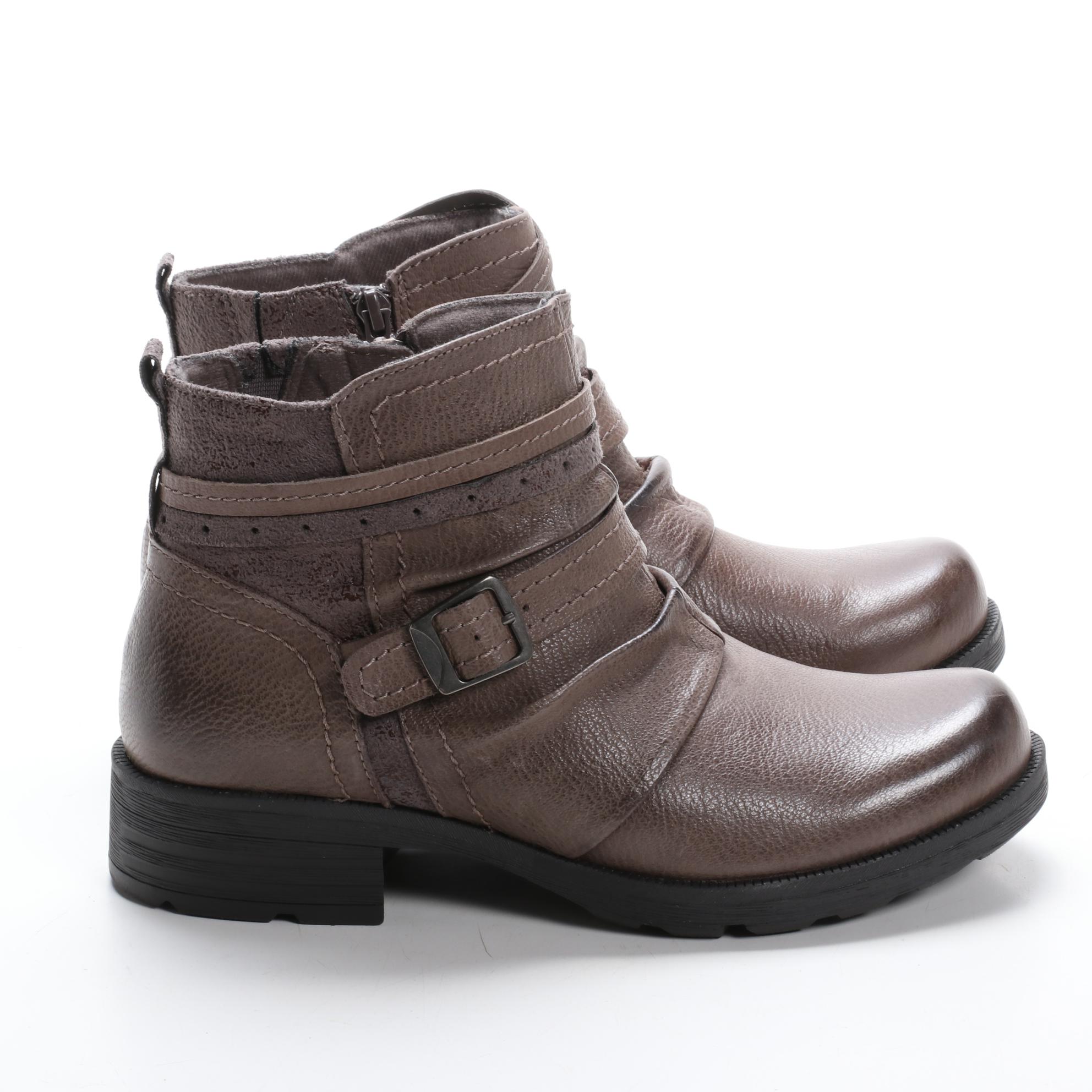 Earth Origins Randi Roland Booties in Grey Leather