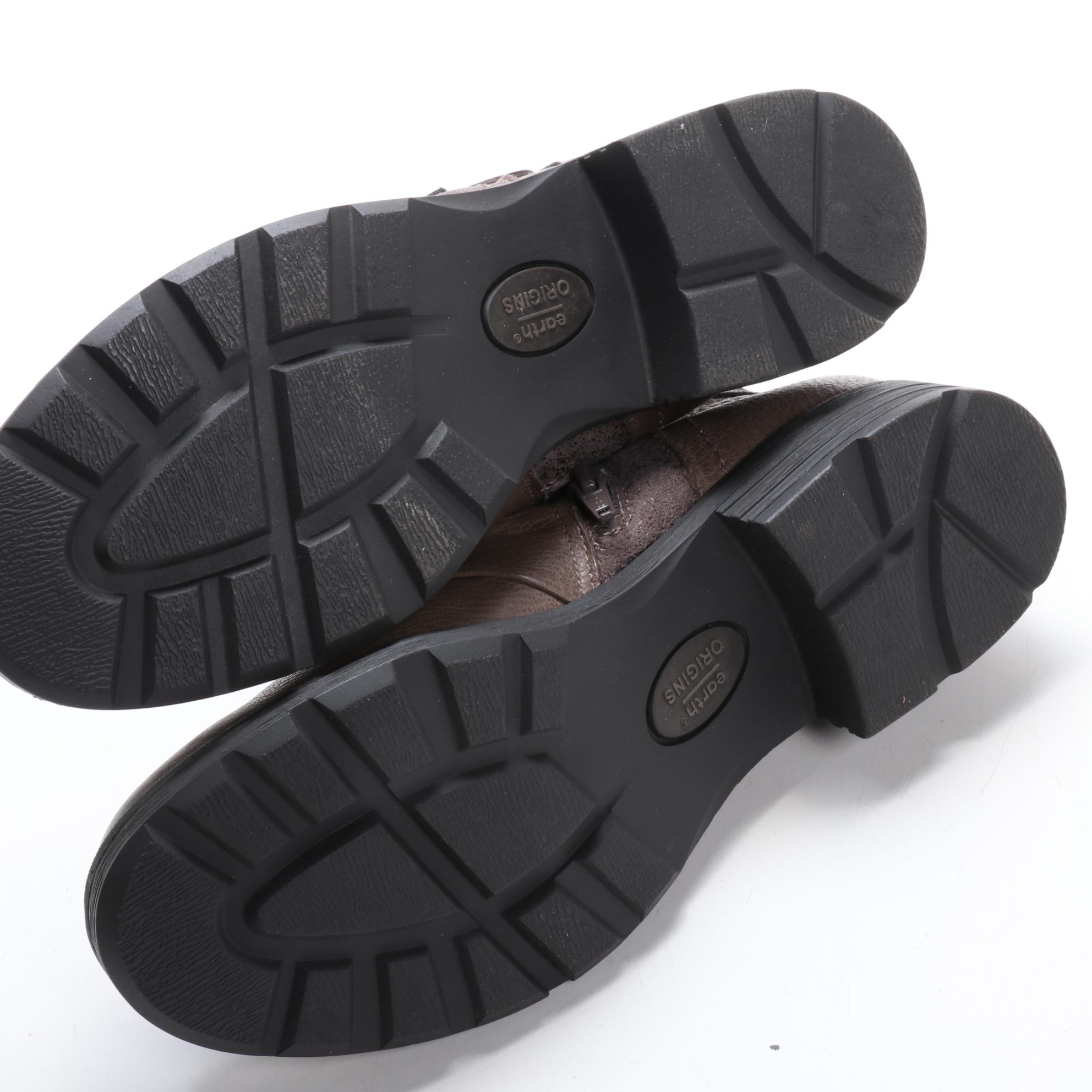 Earth Origins Randi Roland Booties in Grey Leather